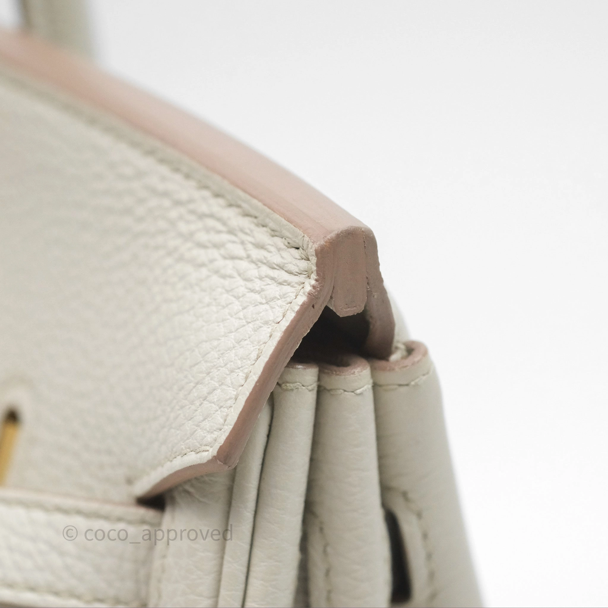 - DM/Email To Purchase - Herms Birkin 25 Retourne Beton Togo Gold Hardware