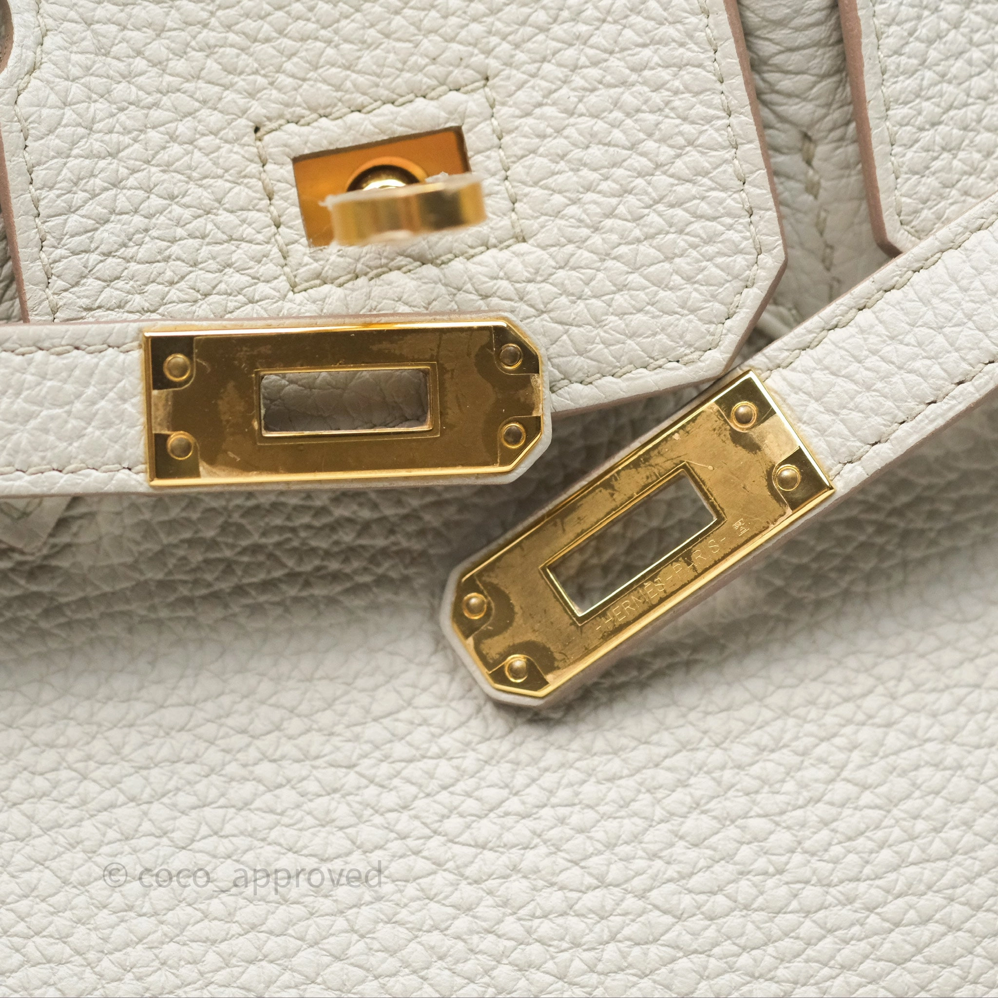 - DM/Email To Purchase - Herms Birkin 25 Retourne Beton Togo Gold Hardware
