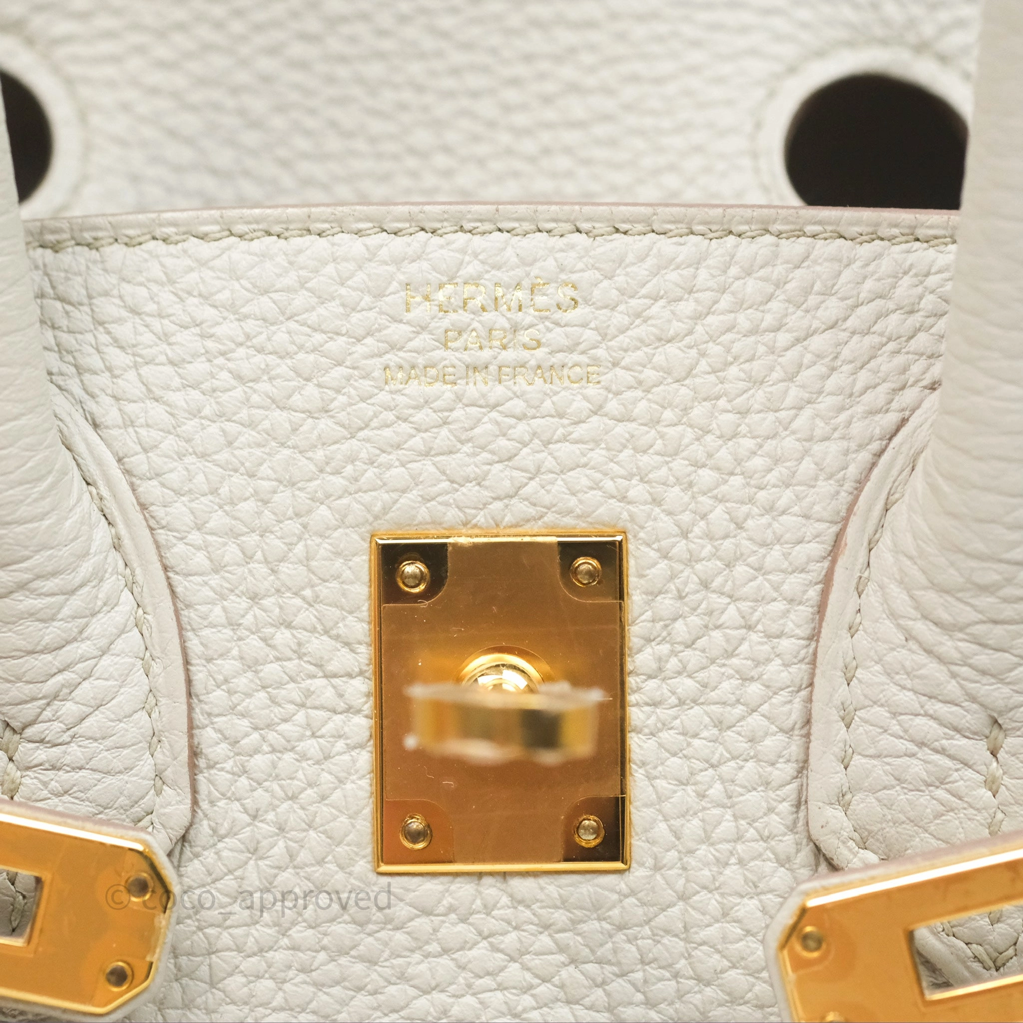 - DM/Email To Purchase - Herms Birkin 25 Retourne Beton Togo Gold Hardware