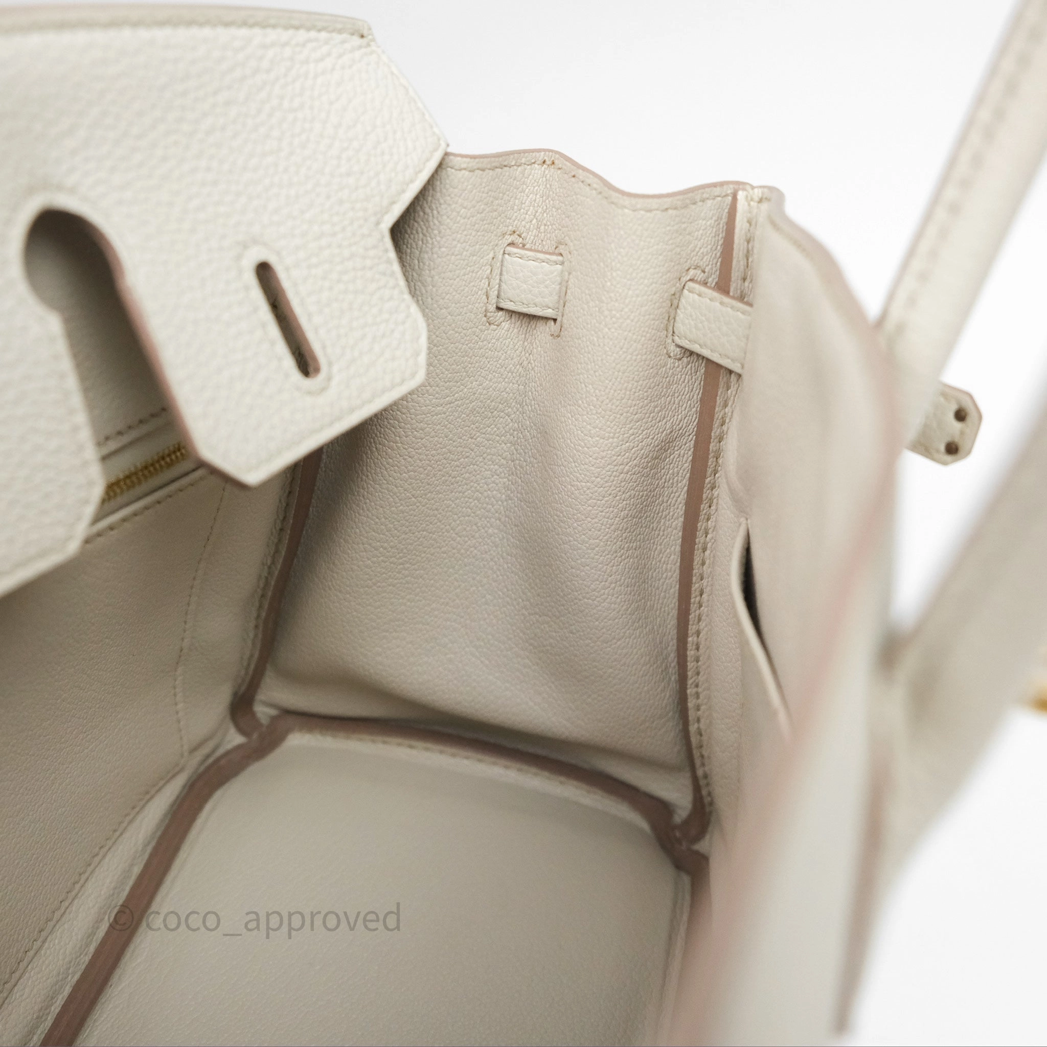 - DM/Email To Purchase - Herms Birkin 25 Retourne Beton Togo Gold Hardware