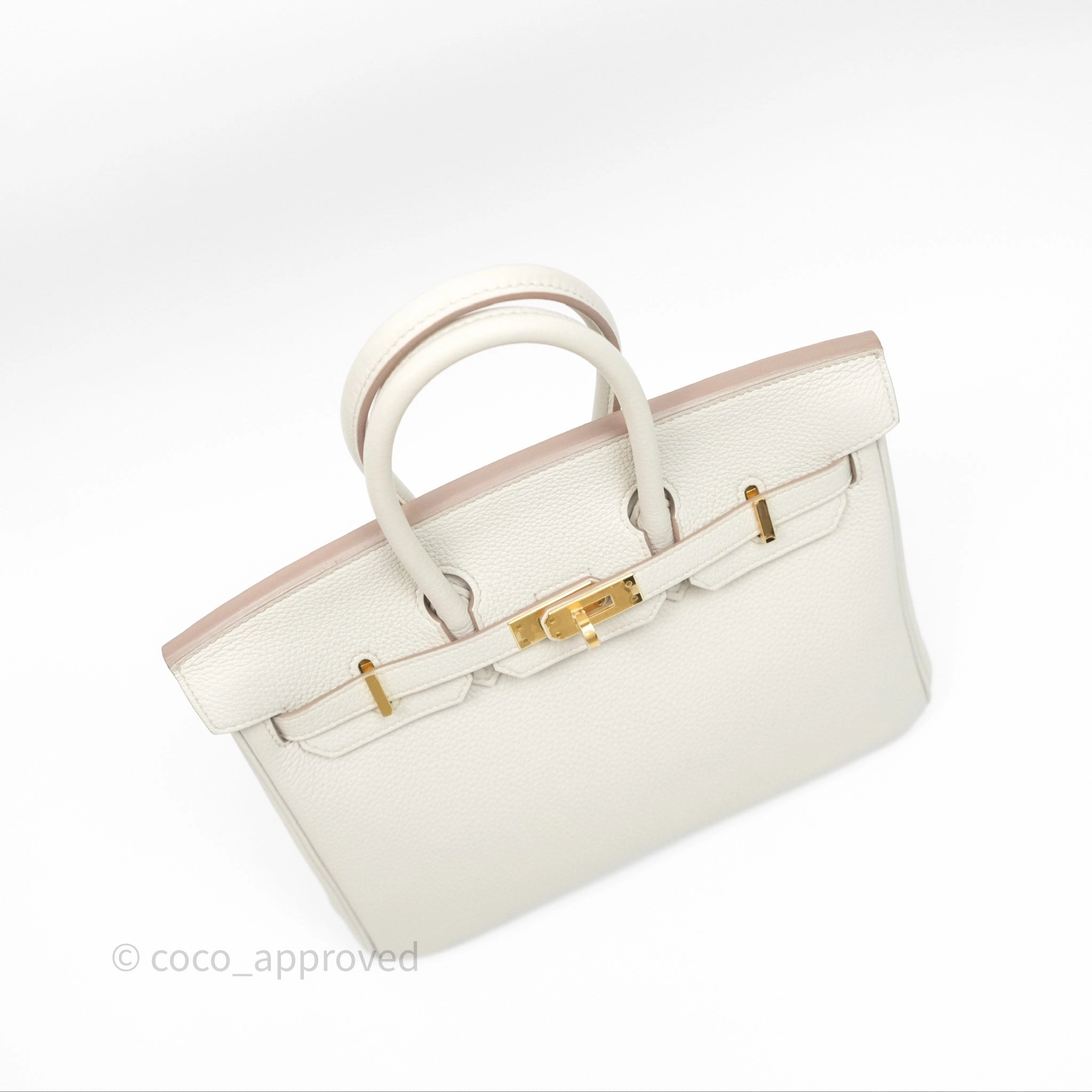 - DM/Email To Purchase - Herms Birkin 25 Retourne Beton Togo Gold Hardware