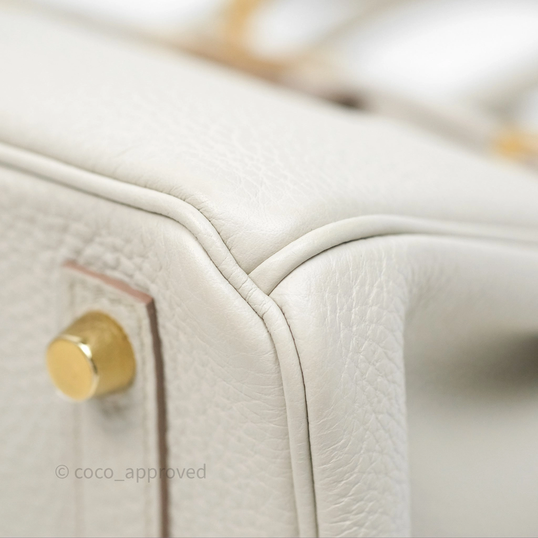 - DM/Email To Purchase - Herms Birkin 25 Retourne Beton Togo Gold Hardware