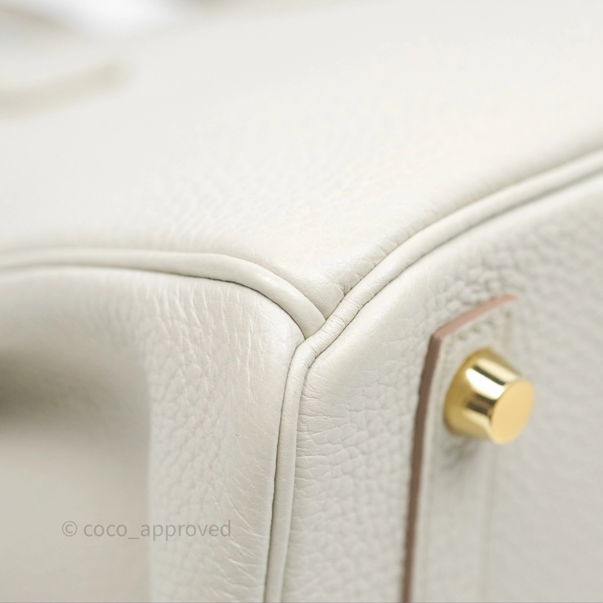 - DM/Email To Purchase - Herms Birkin 25 Retourne Beton Togo Gold Hardware