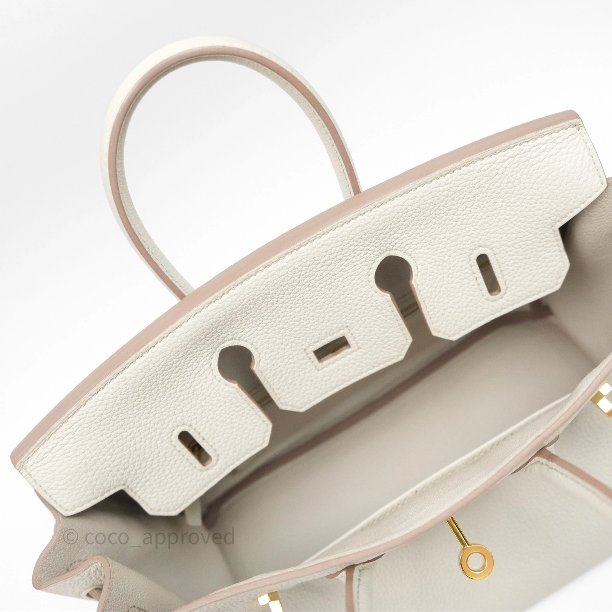 - DM/Email To Purchase - Herms Birkin 25 Retourne Beton Togo Gold Hardware