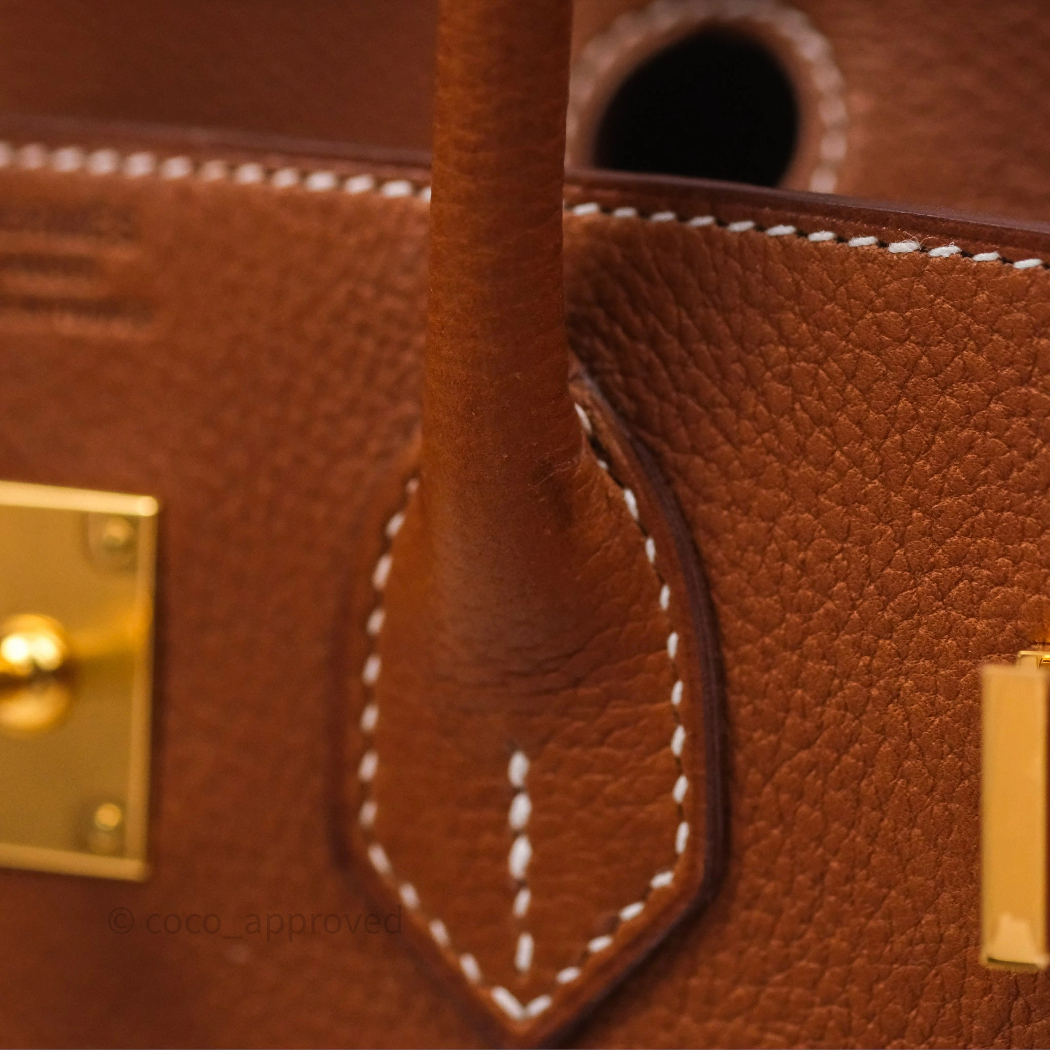 - DM/Email To Purchase - Herms Birkin 25 Retourne Fauve 34 Barenia Gold Hardware