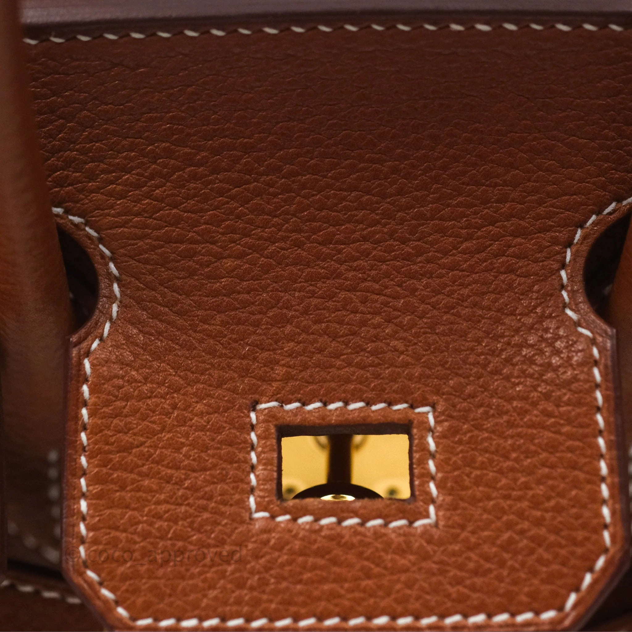 - DM/Email To Purchase - Herms Birkin 25 Retourne Fauve 34 Barenia Gold Hardware
