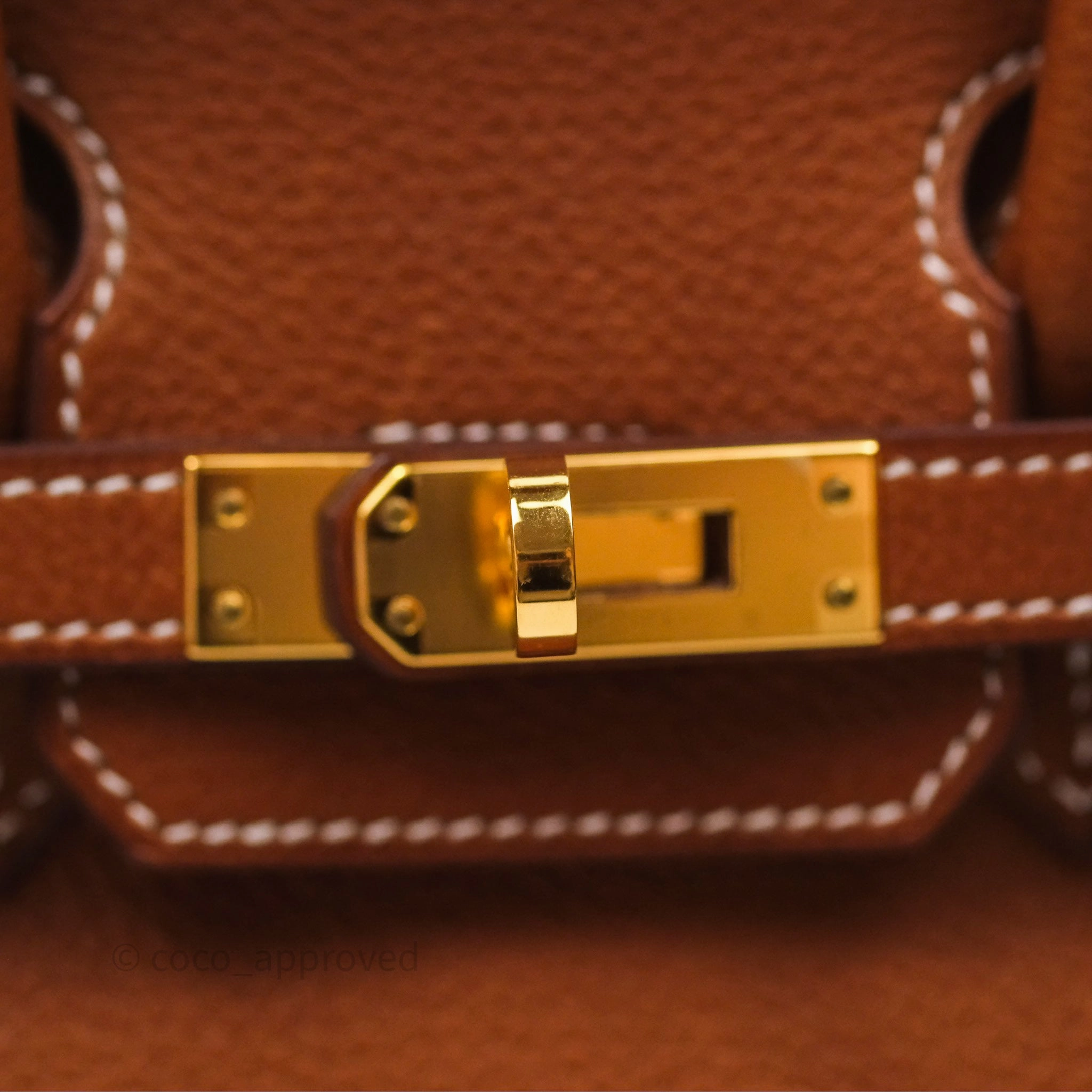 - DM/Email To Purchase - Herms Birkin 25 Retourne Fauve 34 Barenia Gold Hardware
