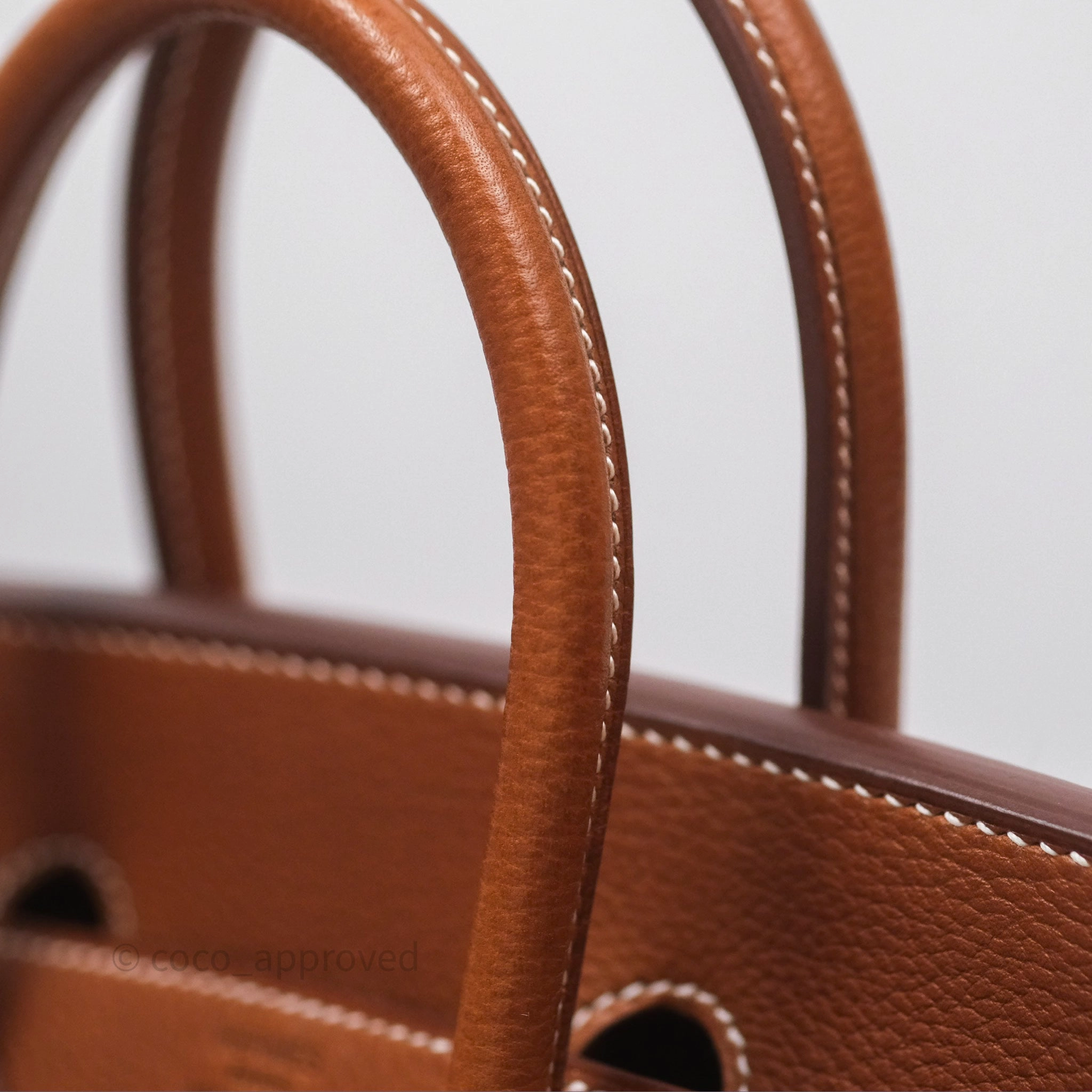 - DM/Email To Purchase - Herms Birkin 25 Retourne Fauve 34 Barenia Gold Hardware