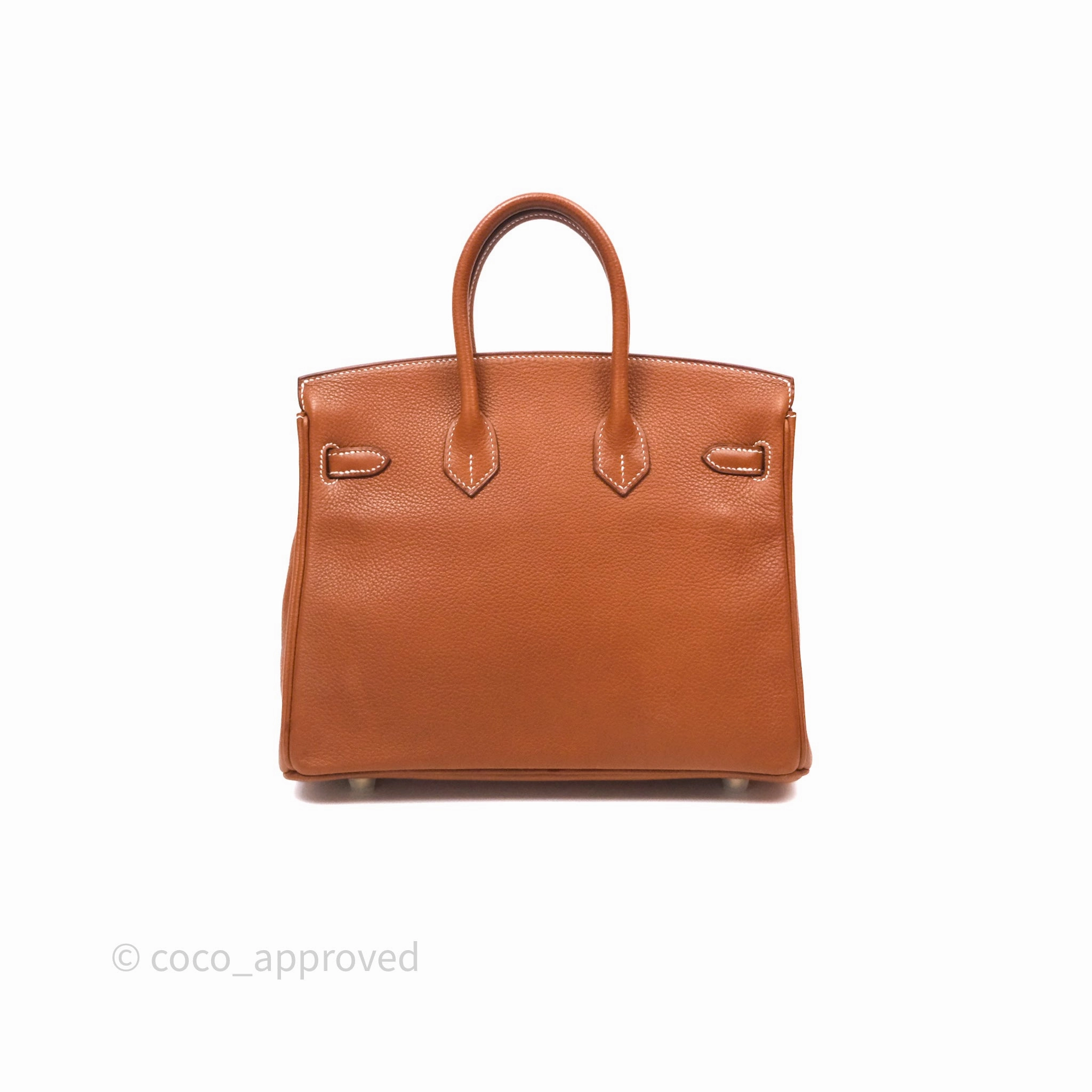 - DM/Email To Purchase - Herms Birkin 25 Retourne Fauve 34 Barenia Gold Hardware