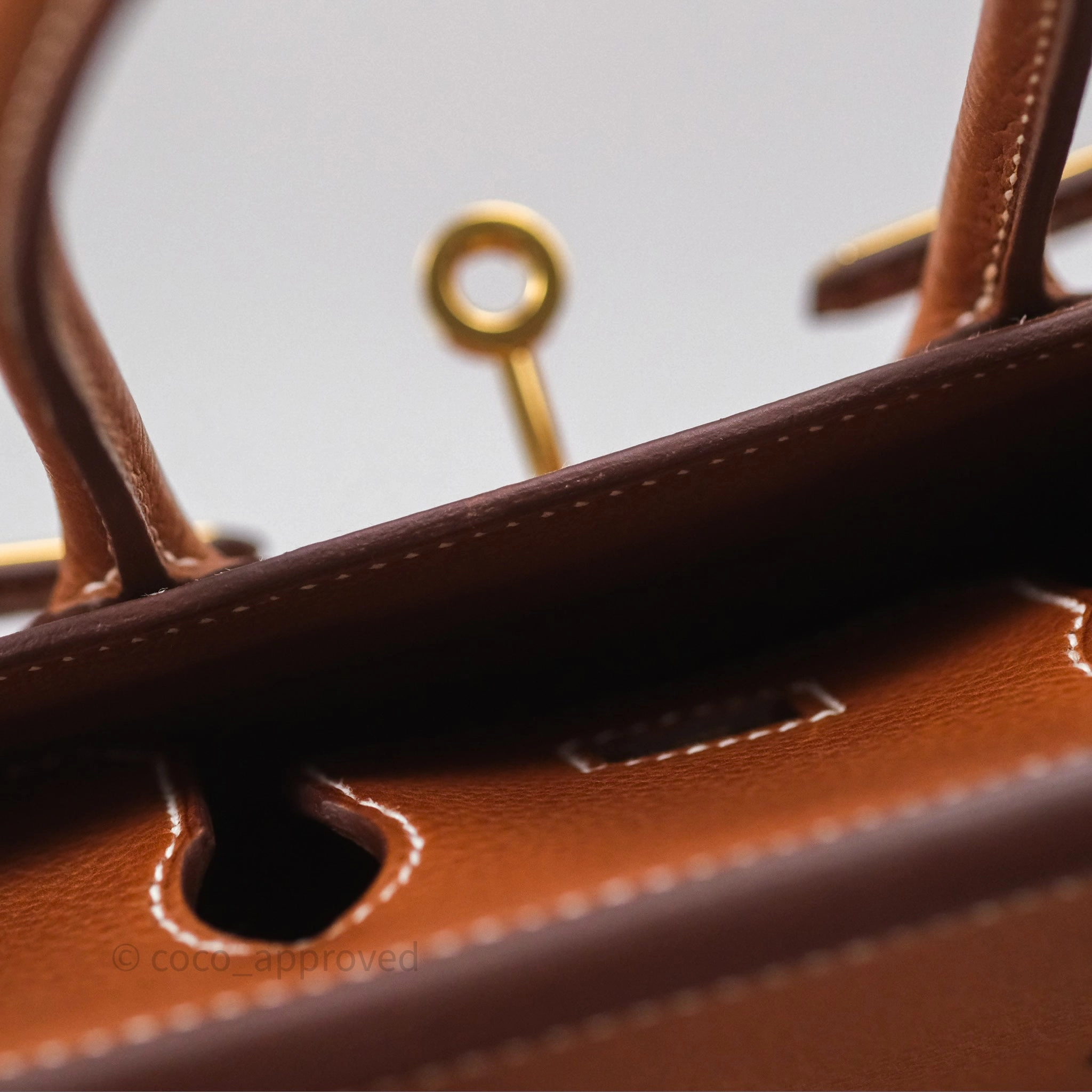 - DM/Email To Purchase - Herms Birkin 25 Retourne Fauve 34 Barenia Gold Hardware
