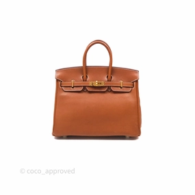 - DM/Email To Purchase - Herms Birkin 25 Retourne Fauve 34 Barenia Gold Hardware