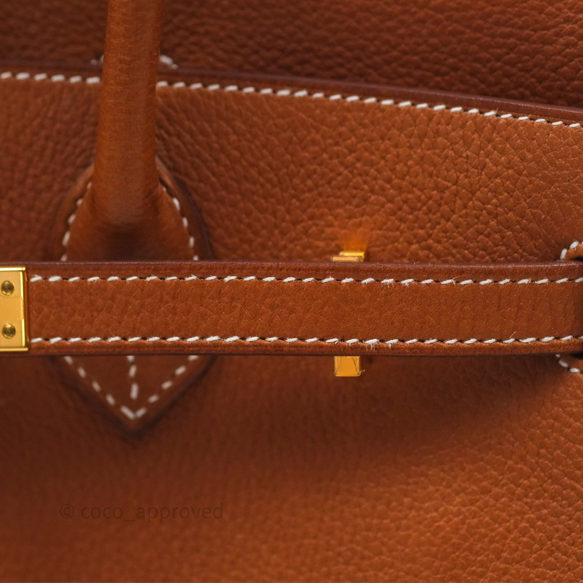 - DM/Email To Purchase - Herms Birkin 25 Retourne Fauve 34 Barenia Gold Hardware