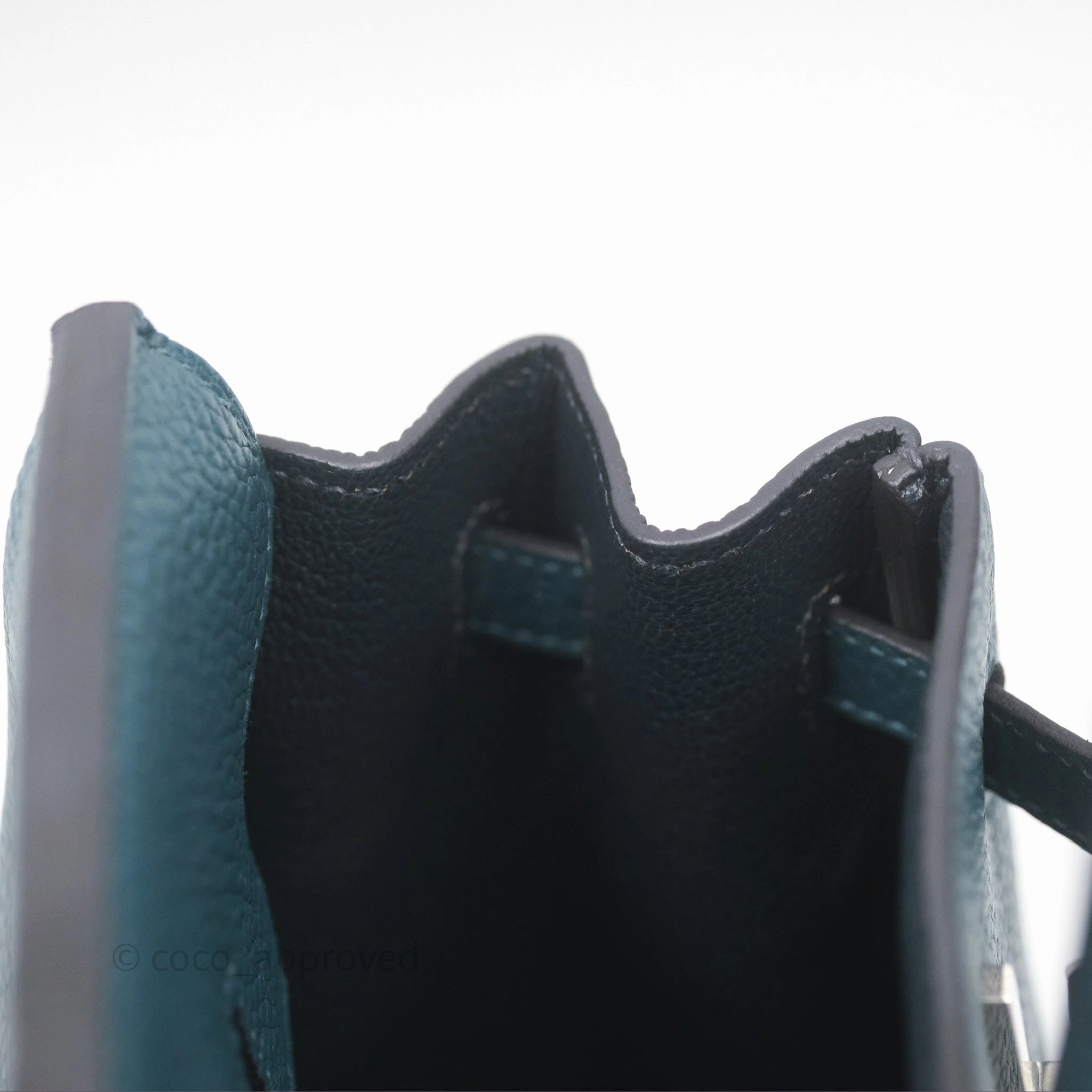 - DM/Email To Purchase - Herms Birkin 25 Retourne Vert Bosphore W0 / Bleu Ocan Z7 Togo Palladium Hardware