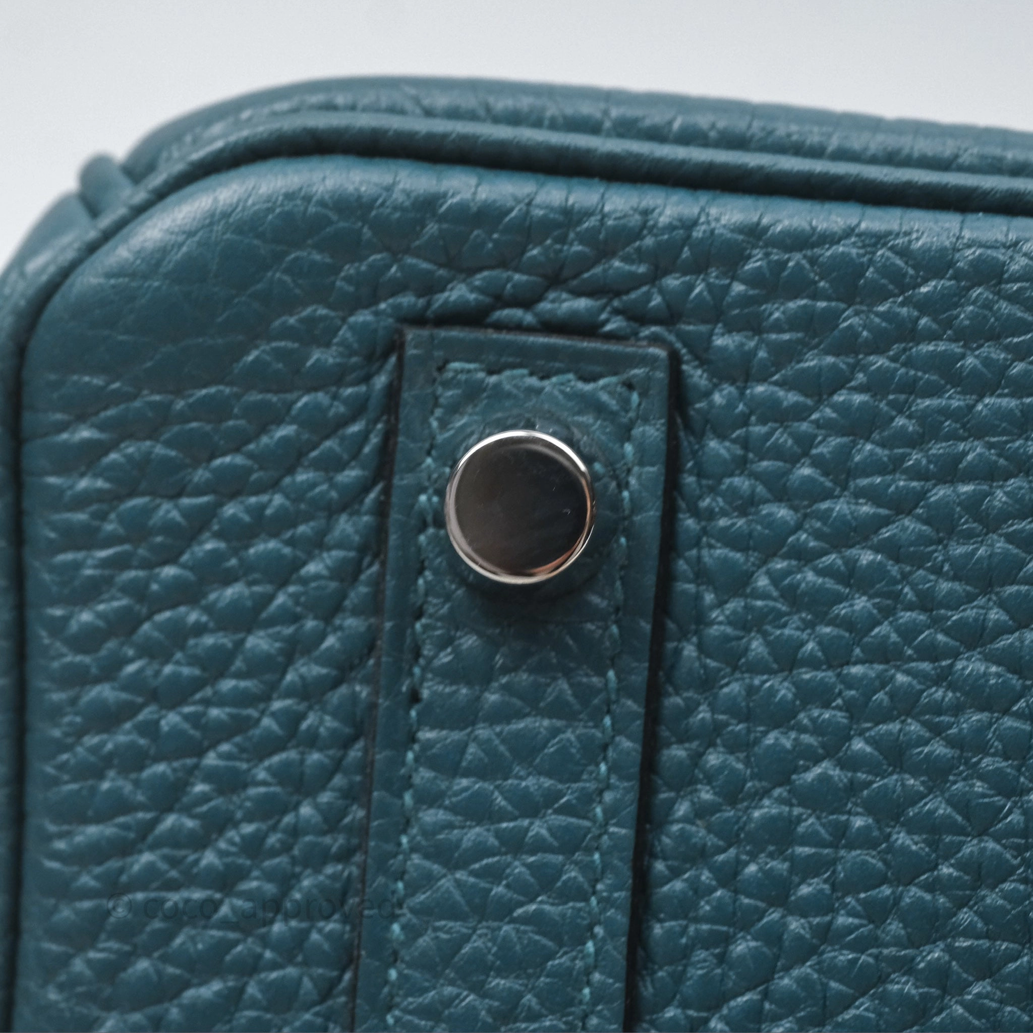- DM/Email To Purchase - Herms Birkin 25 Retourne Vert Bosphore W0 / Bleu Ocan Z7 Togo Palladium Hardware