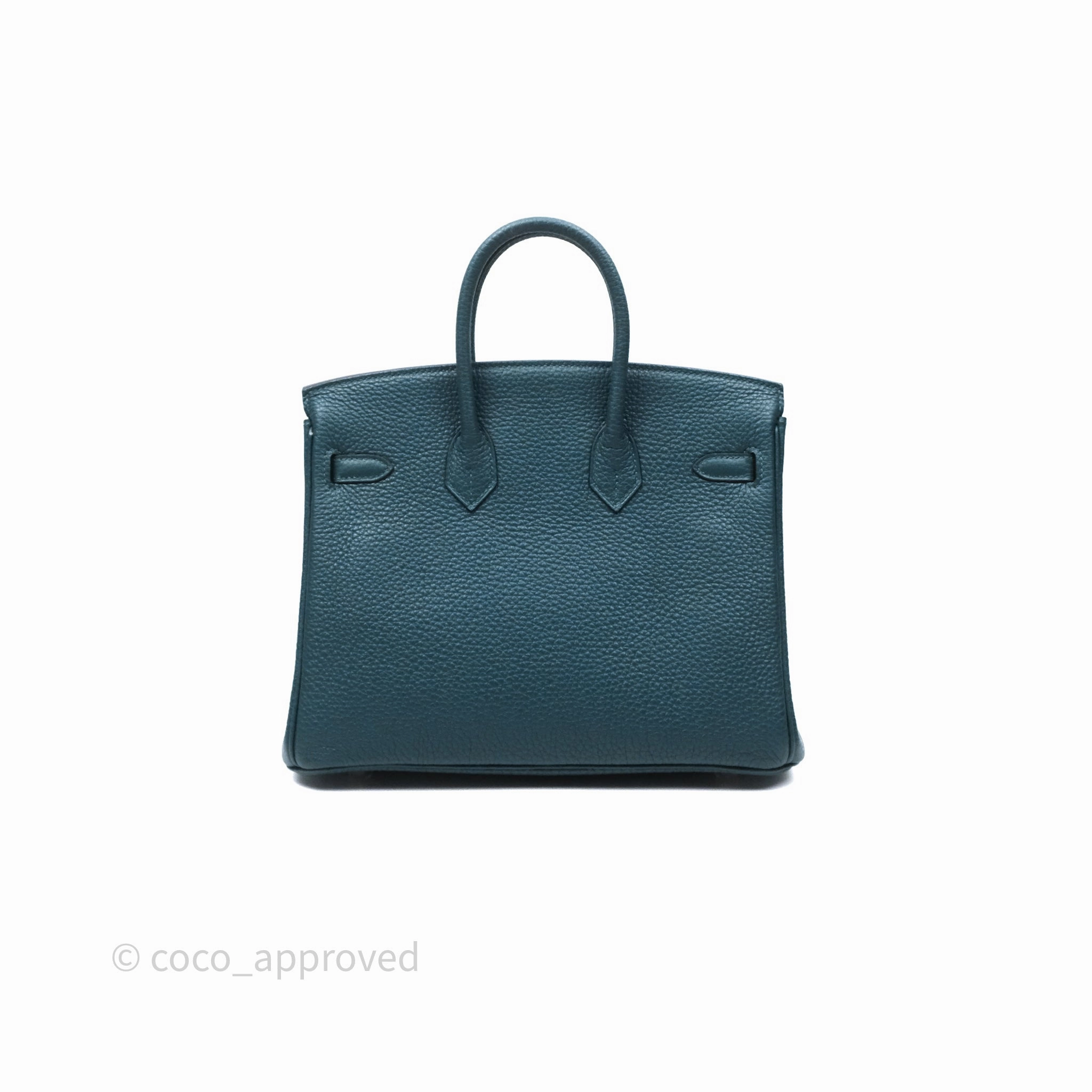 - DM/Email To Purchase - Herms Birkin 25 Retourne Vert Bosphore W0 / Bleu Ocan Z7 Togo Palladium Hardware