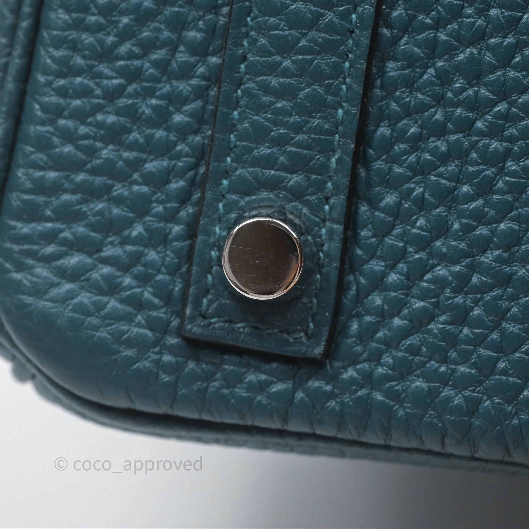 - DM/Email To Purchase - Herms Birkin 25 Retourne Vert Bosphore W0 / Bleu Ocan Z7 Togo Palladium Hardware