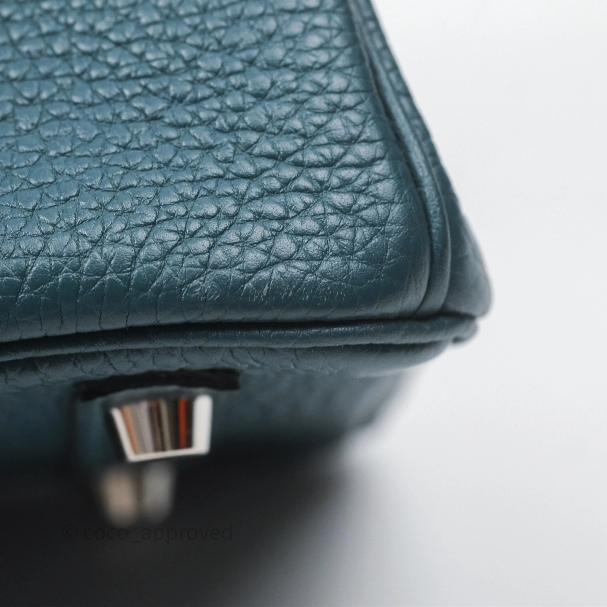 - DM/Email To Purchase - Herms Birkin 25 Retourne Vert Bosphore W0 / Bleu Ocan Z7 Togo Palladium Hardware