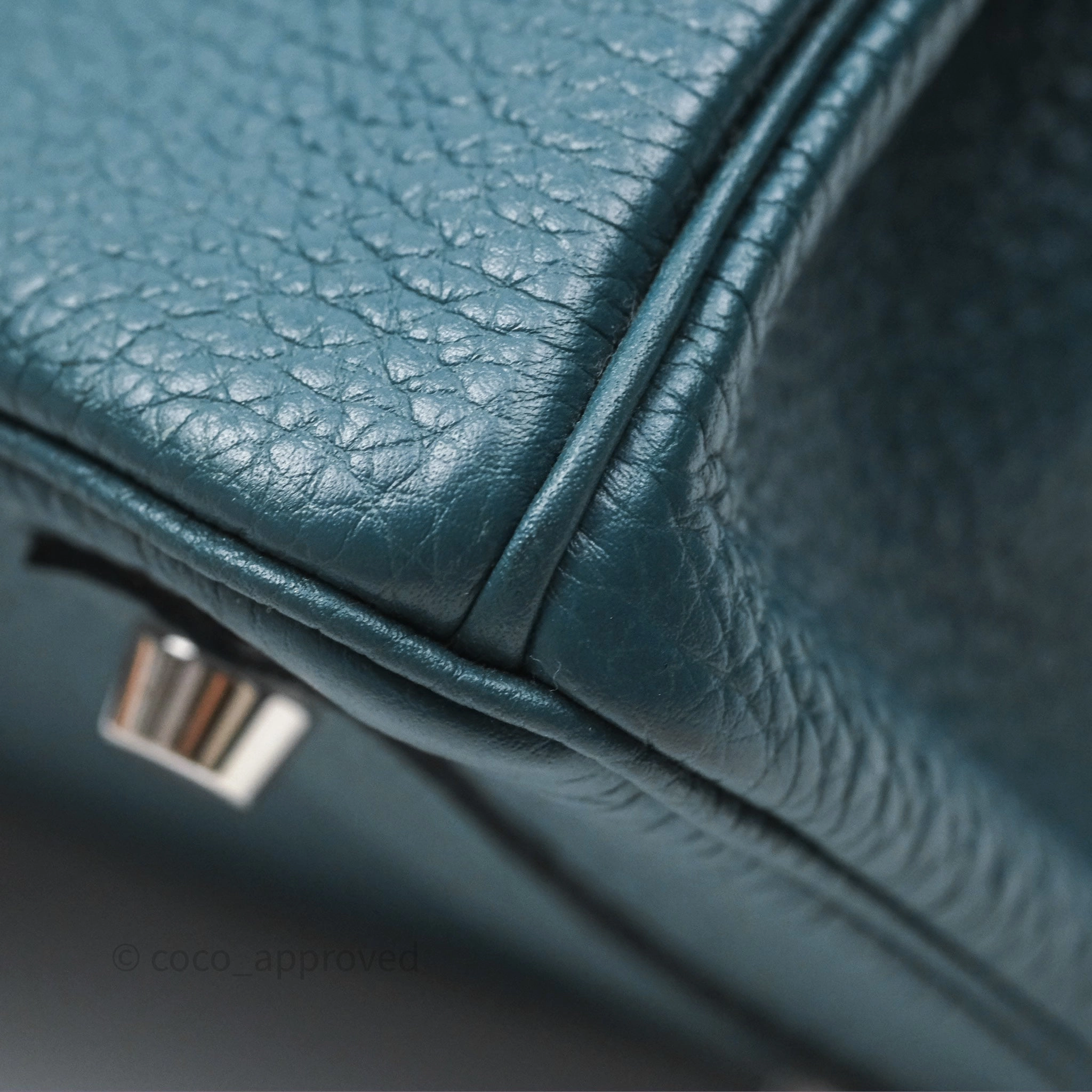 - DM/Email To Purchase - Herms Birkin 25 Retourne Vert Bosphore W0 / Bleu Ocan Z7 Togo Palladium Hardware