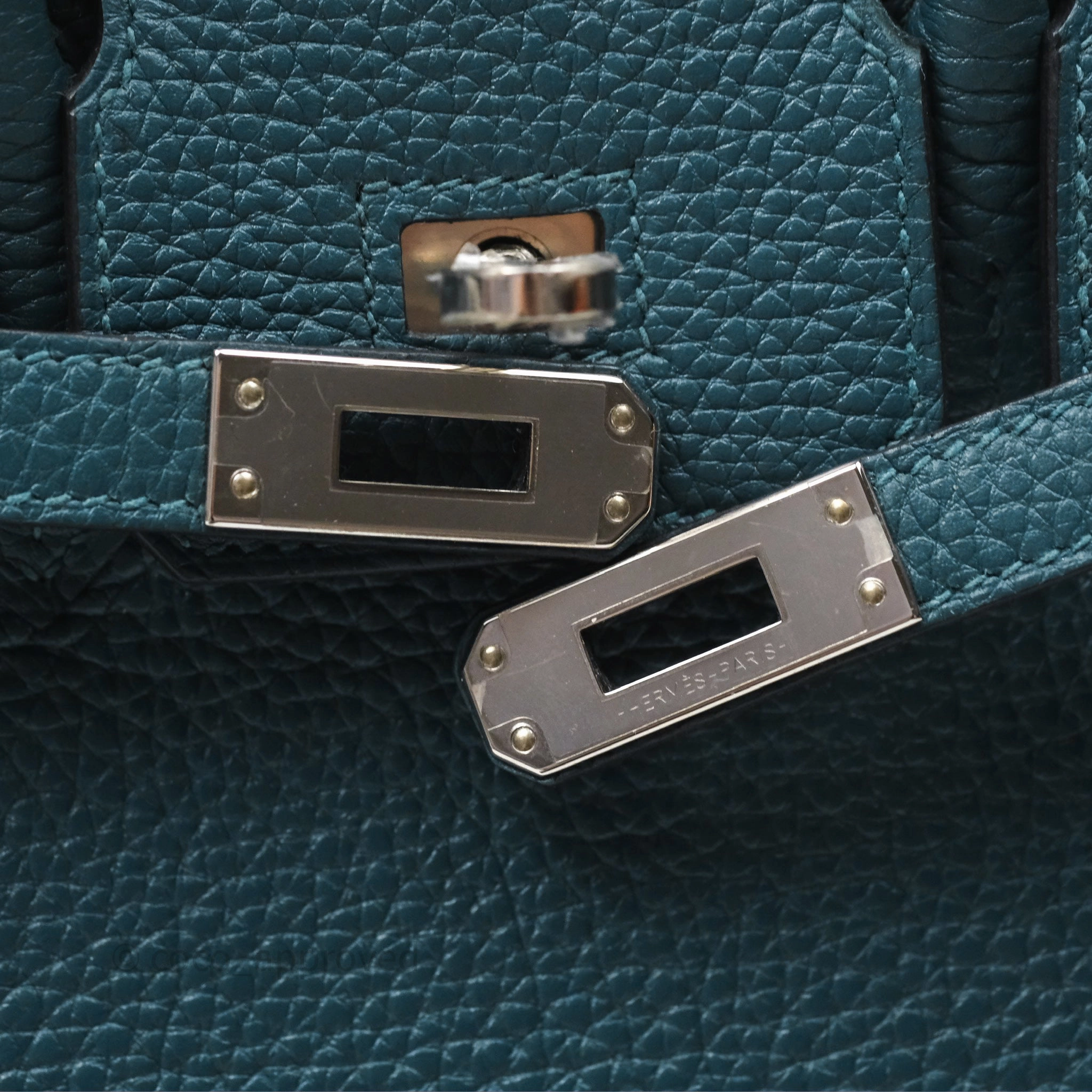 - DM/Email To Purchase - Herms Birkin 25 Retourne Vert Bosphore W0 / Bleu Ocan Z7 Togo Palladium Hardware