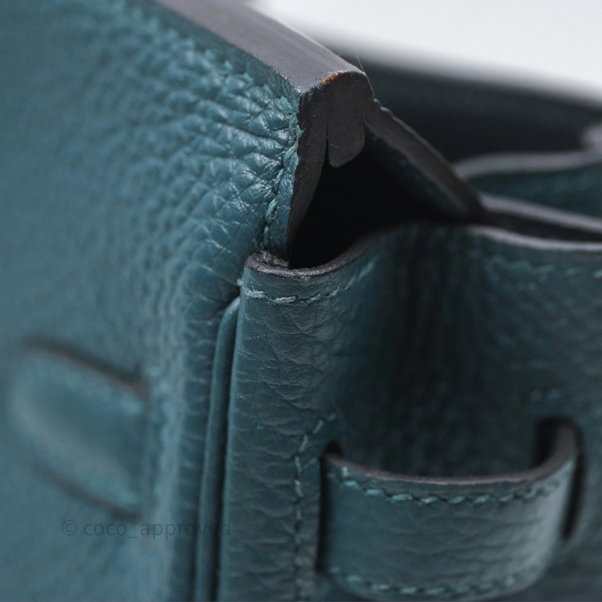 - DM/Email To Purchase - Herms Birkin 25 Retourne Vert Bosphore W0 / Bleu Ocan Z7 Togo Palladium Hardware