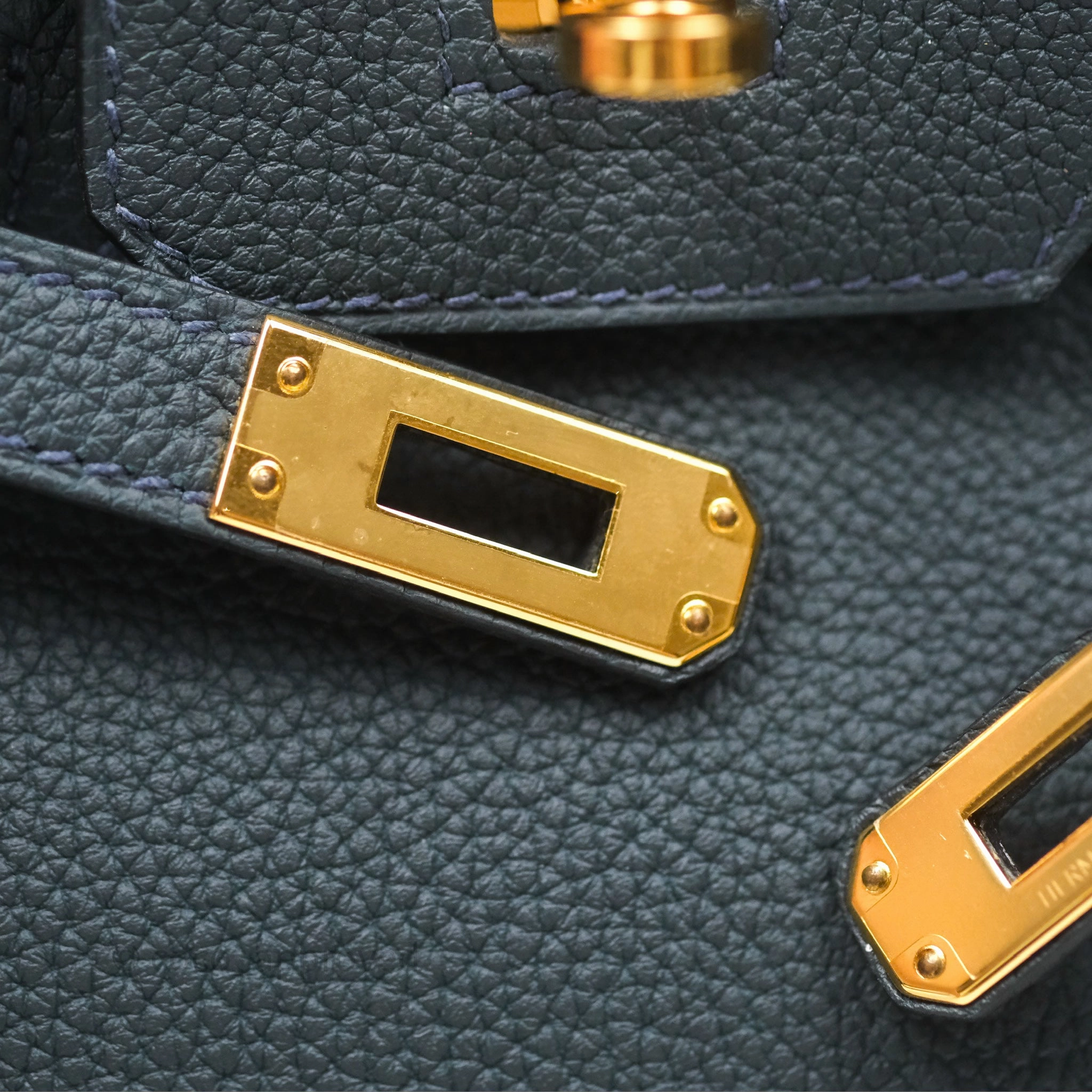 - DM/Email To Purchase - Herms Birkin 25 Retourne Vert Rousseau V0 Togo Gold Hardware