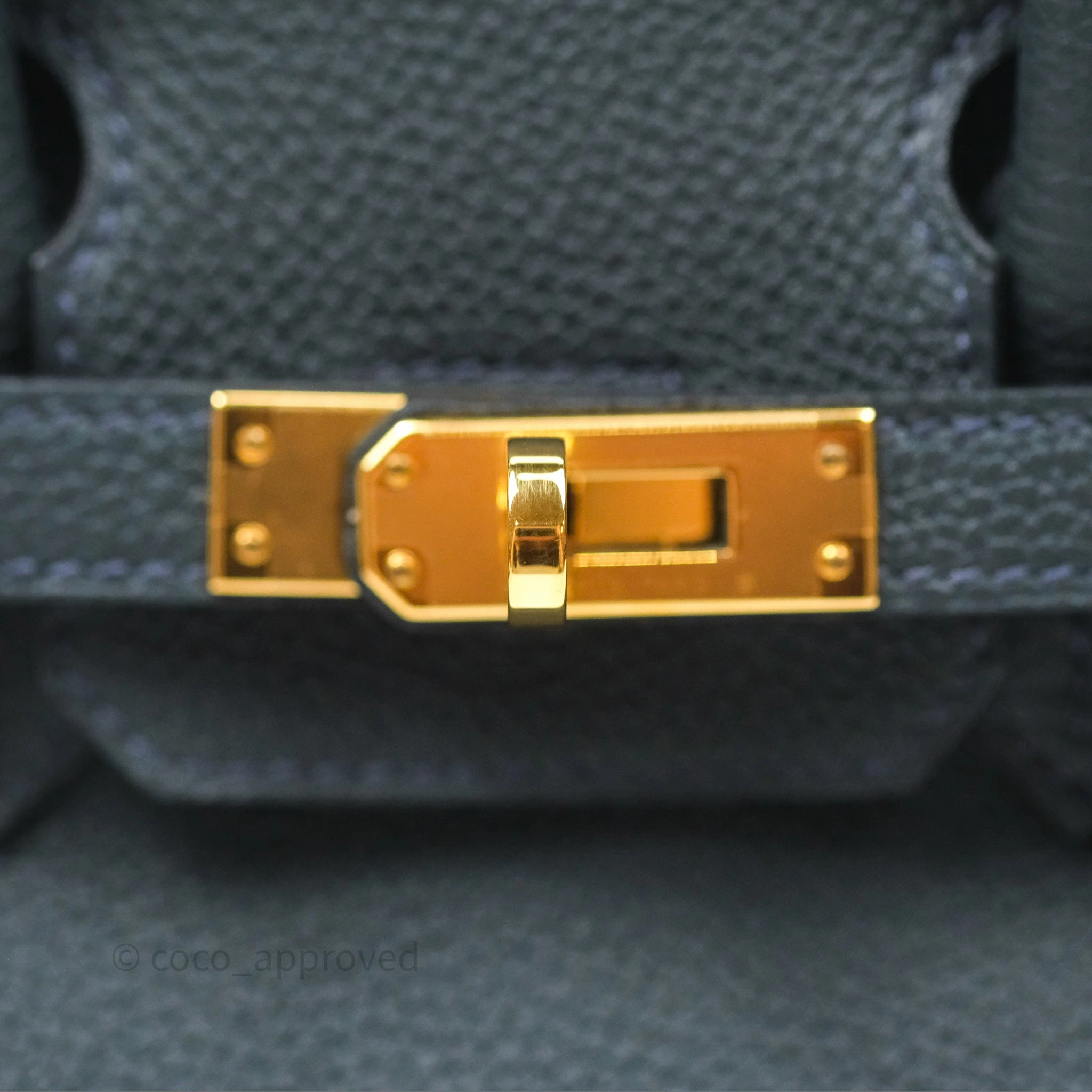 - DM/Email To Purchase - Herms Birkin 25 Retourne Vert Rousseau V0 Togo Gold Hardware