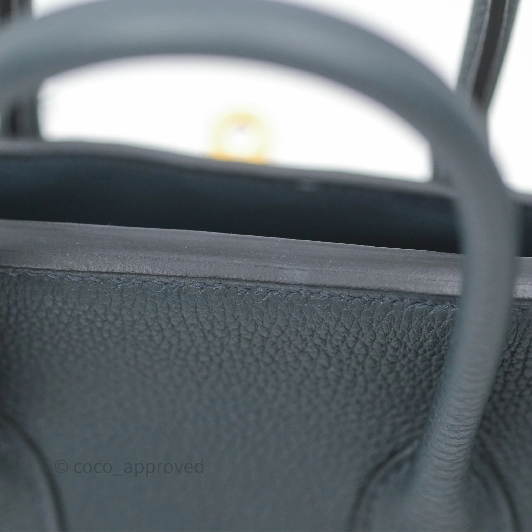 - DM/Email To Purchase - Herms Birkin 25 Retourne Vert Rousseau V0 Togo Gold Hardware