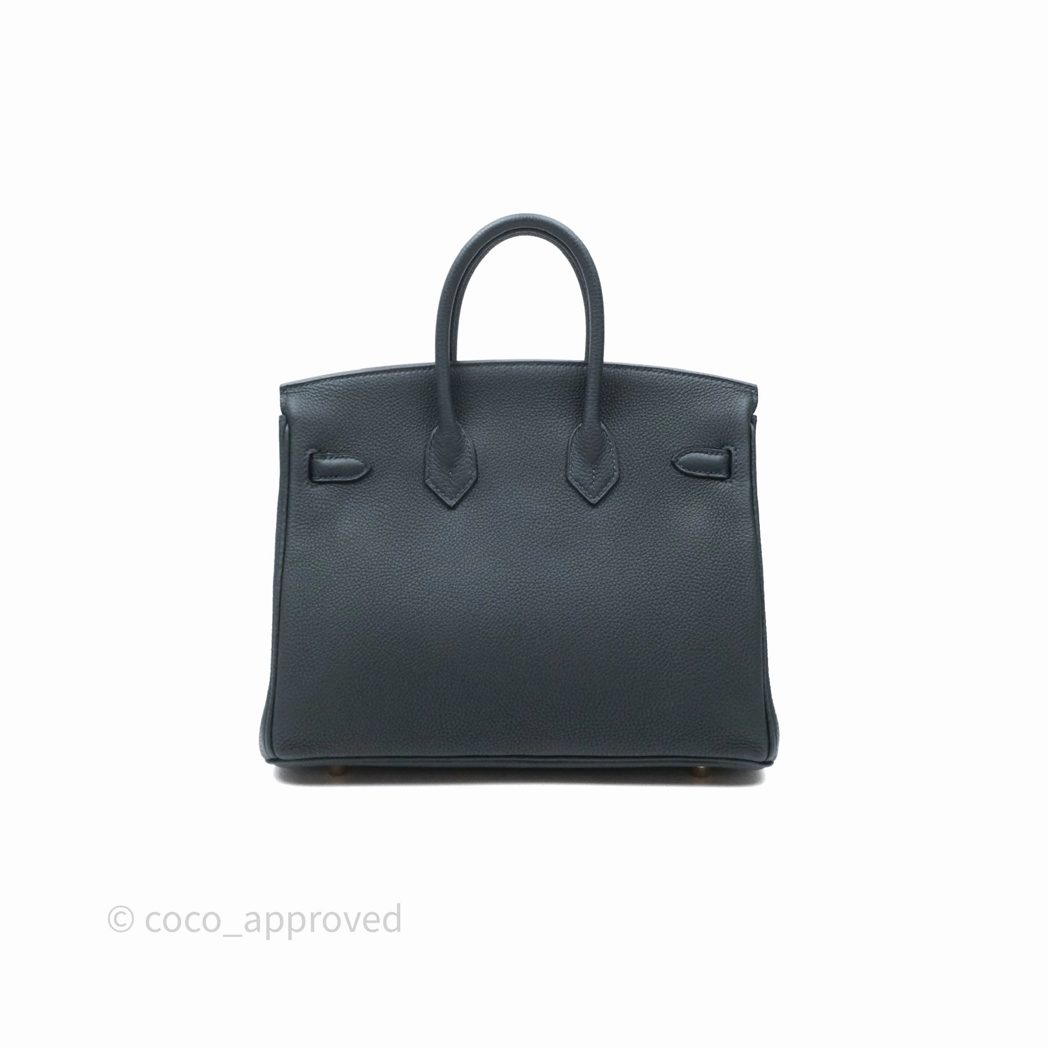 - DM/Email To Purchase - Herms Birkin 25 Retourne Vert Rousseau V0 Togo Gold Hardware
