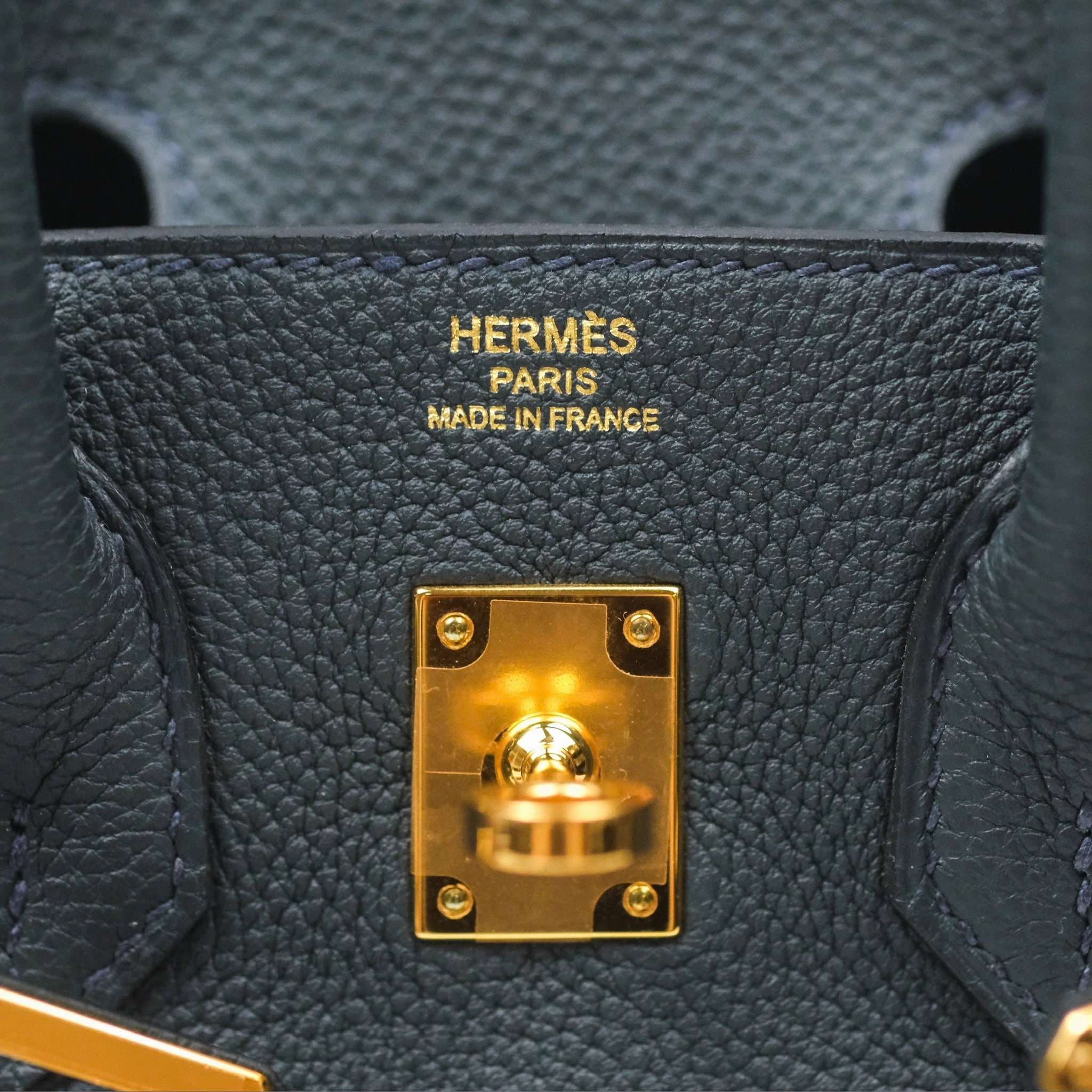 - DM/Email To Purchase - Herms Birkin 25 Retourne Vert Rousseau V0 Togo Gold Hardware