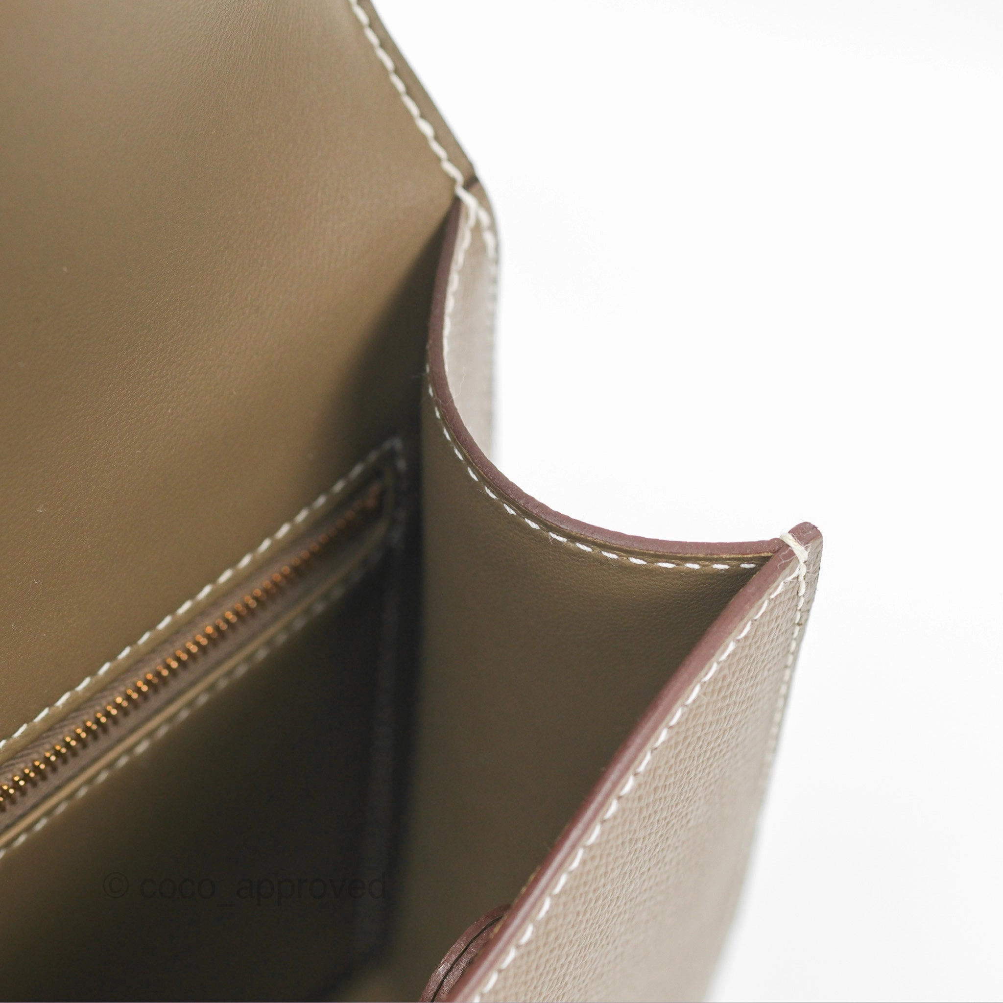 - DM/Email to purchase - Herms Constance 24 Mirror Etoupe 18 Epsom Rose Gold Hardware