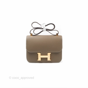 - DM/Email to purchase - Herms Constance 24 Mirror Etoupe 18 Epsom Rose Gold Hardware