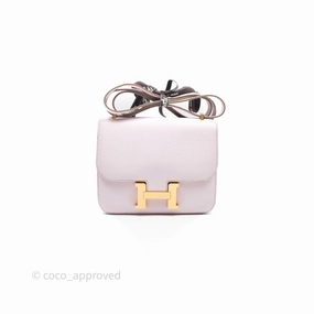 - DM/Email To Purchase - Herms Constance Mini 18cm Mauve Pale Chevre Mysore Rose Gold Hardware