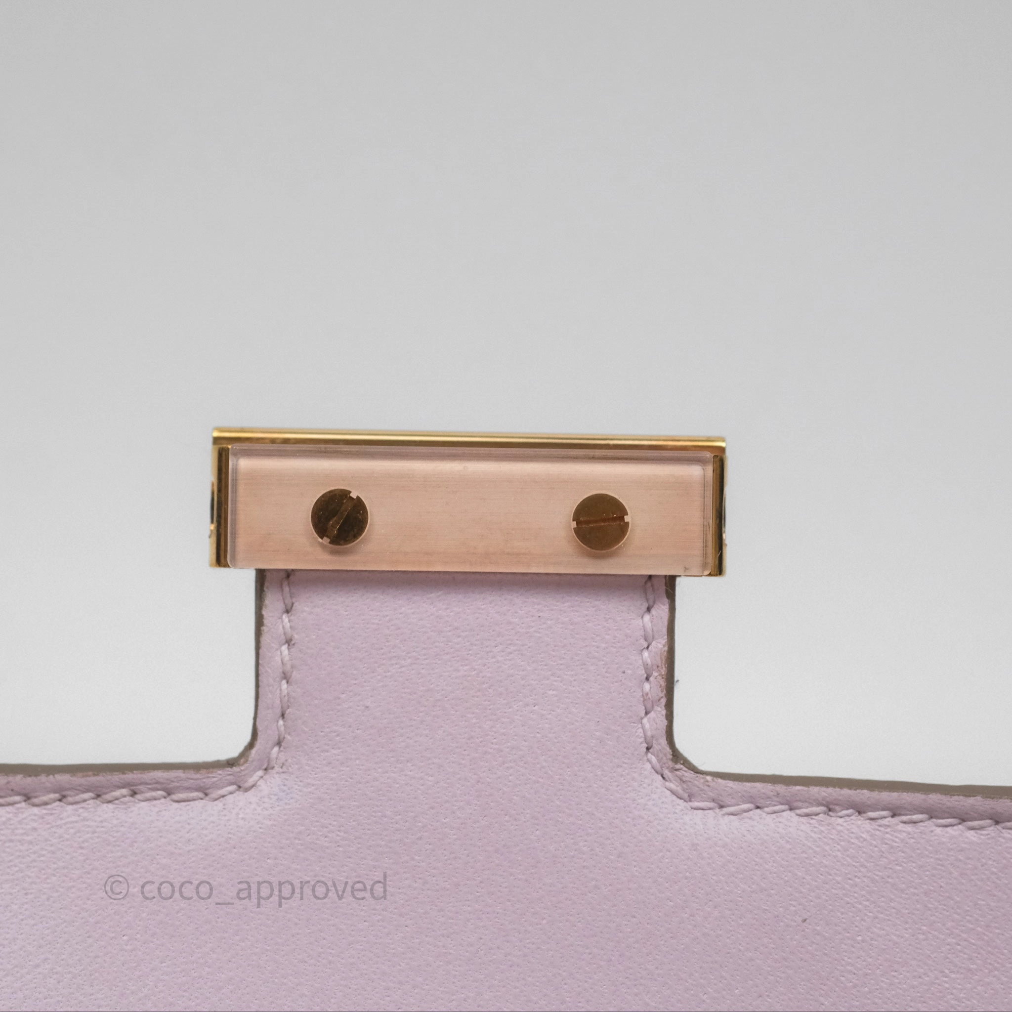 - DM/Email To Purchase - Herms Constance Mini 18cm Mauve Pale Chevre Mysore Rose Gold Hardware