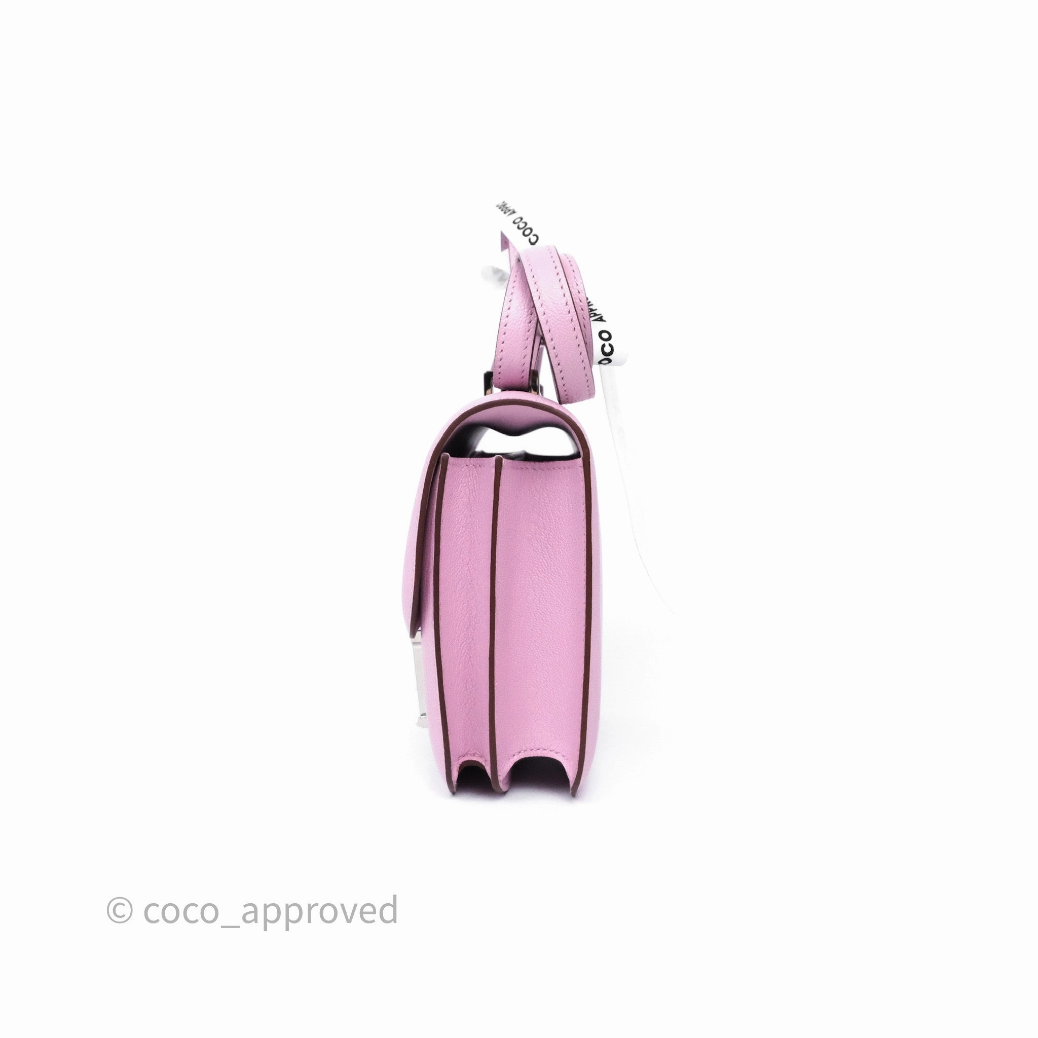 - DM/Email To Purchase - Herms Constance Mini 18cm Mauve Sylvestre X9 Chevre Mysore Palladium Hardware