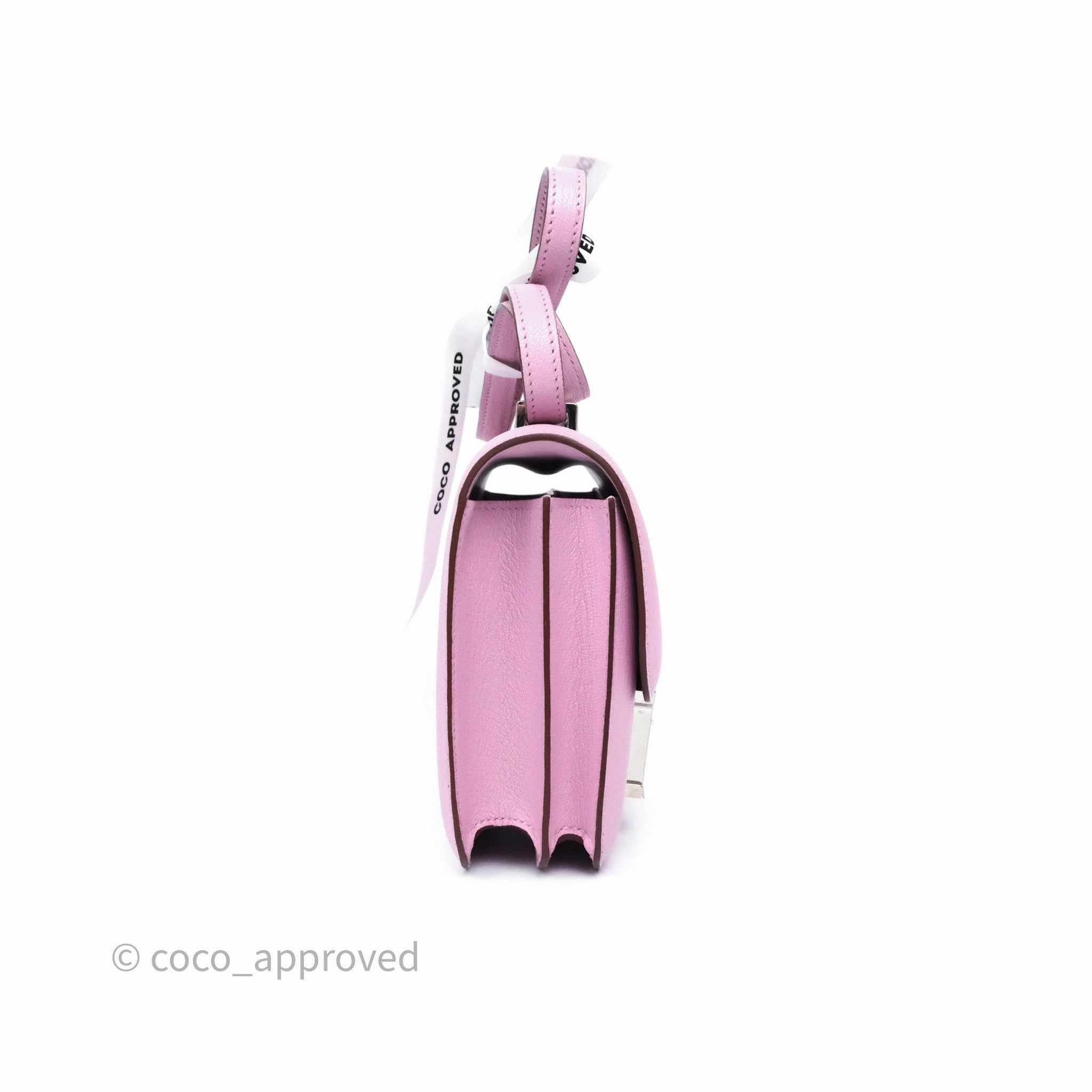 - DM/Email To Purchase - Herms Constance Mini 18cm Mauve Sylvestre X9 Chevre Mysore Palladium Hardware