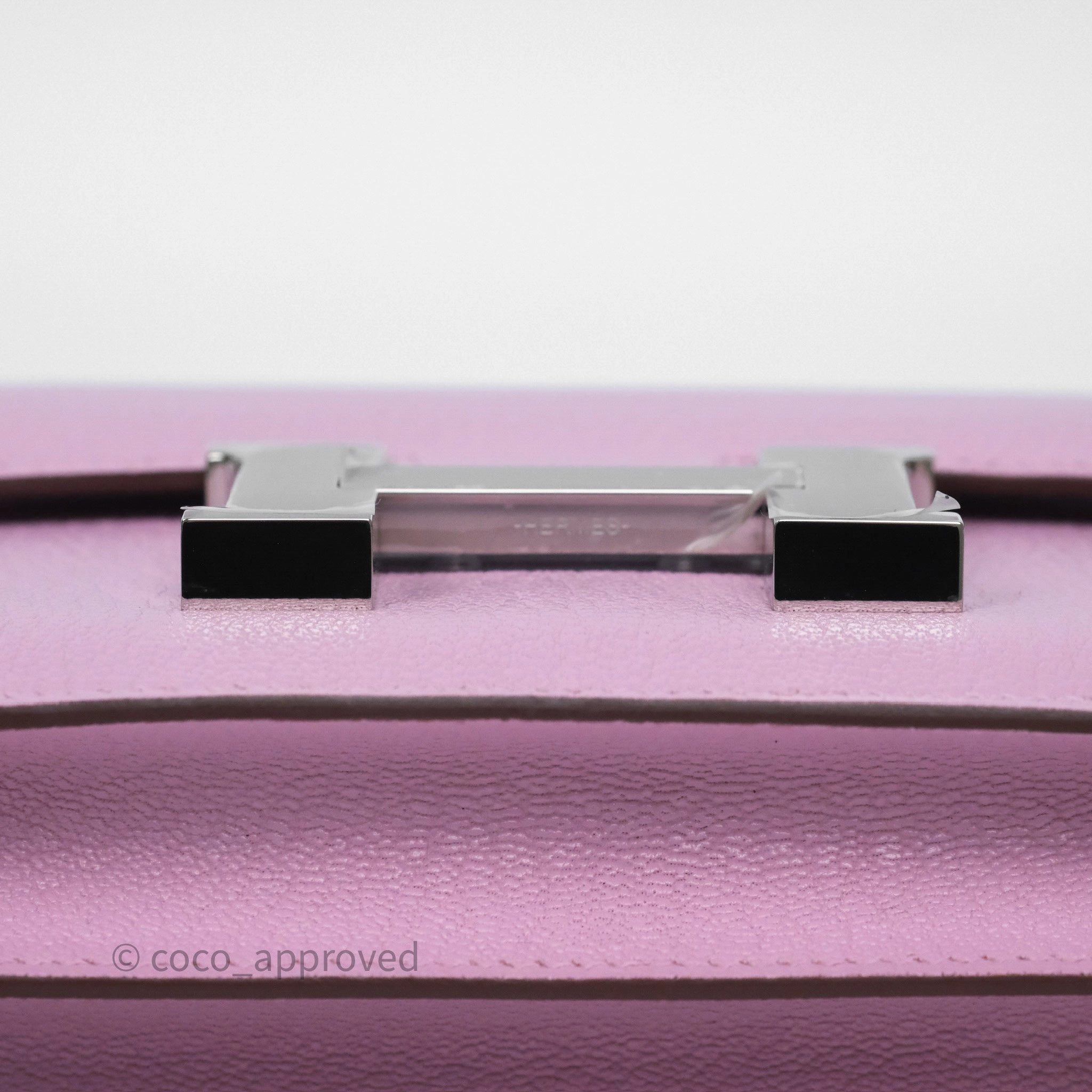 - DM/Email To Purchase - Herms Constance Mini 18cm Mauve Sylvestre X9 Chevre Mysore Palladium Hardware