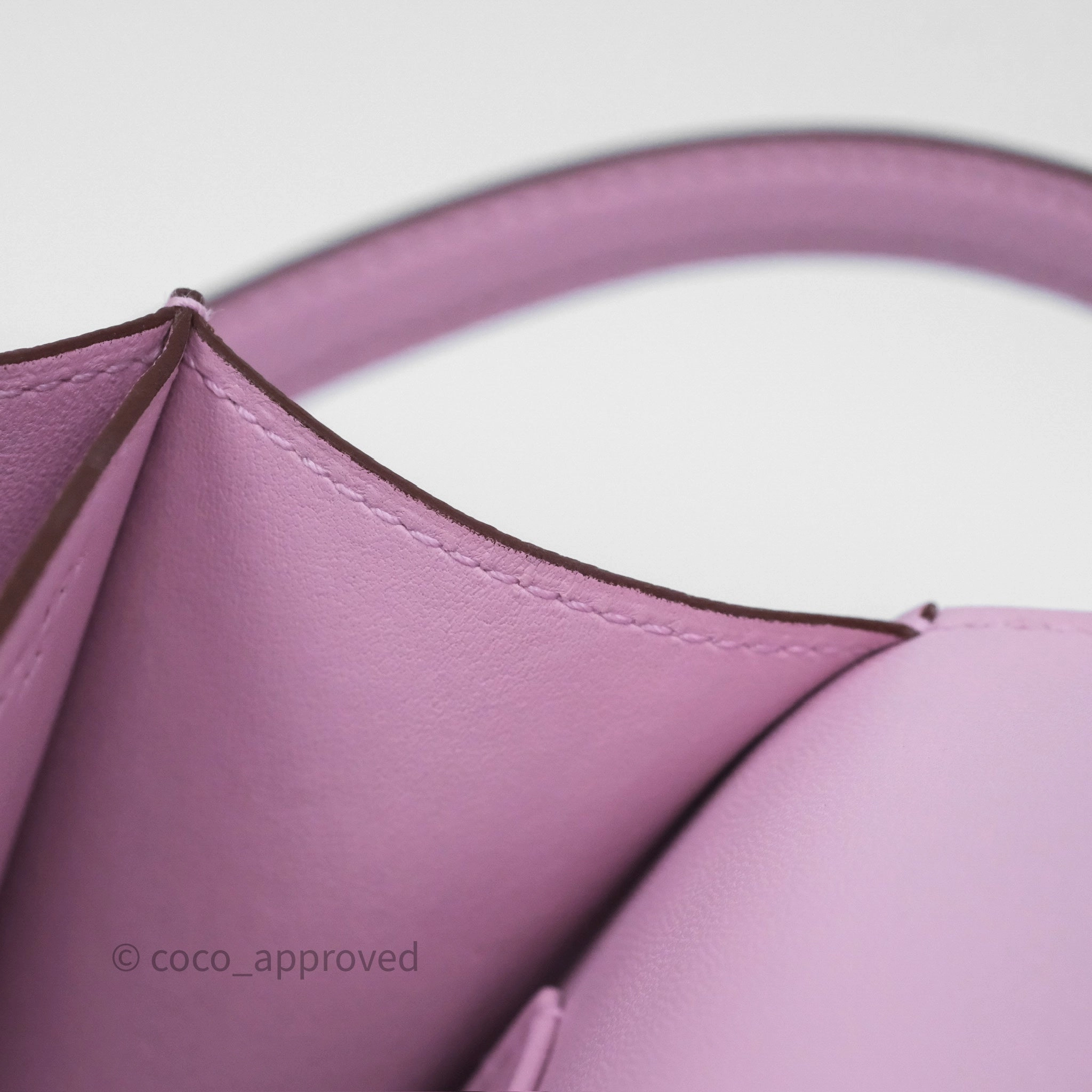 - DM/Email To Purchase - Herms Constance Mini 18cm Mauve Sylvestre X9 Chevre Mysore Palladium Hardware