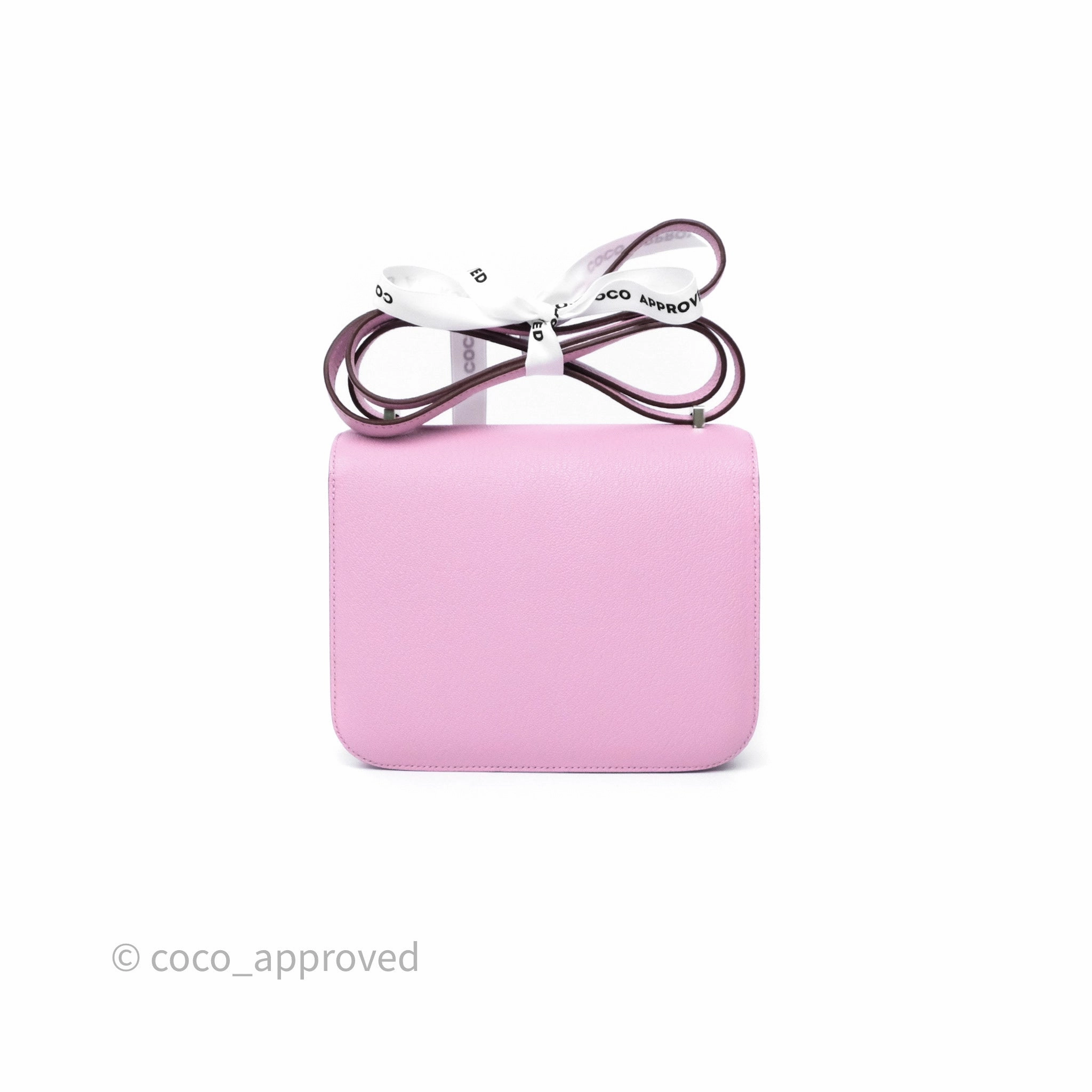 - DM/Email To Purchase - Herms Constance Mini 18cm Mauve Sylvestre X9 Chevre Mysore Palladium Hardware