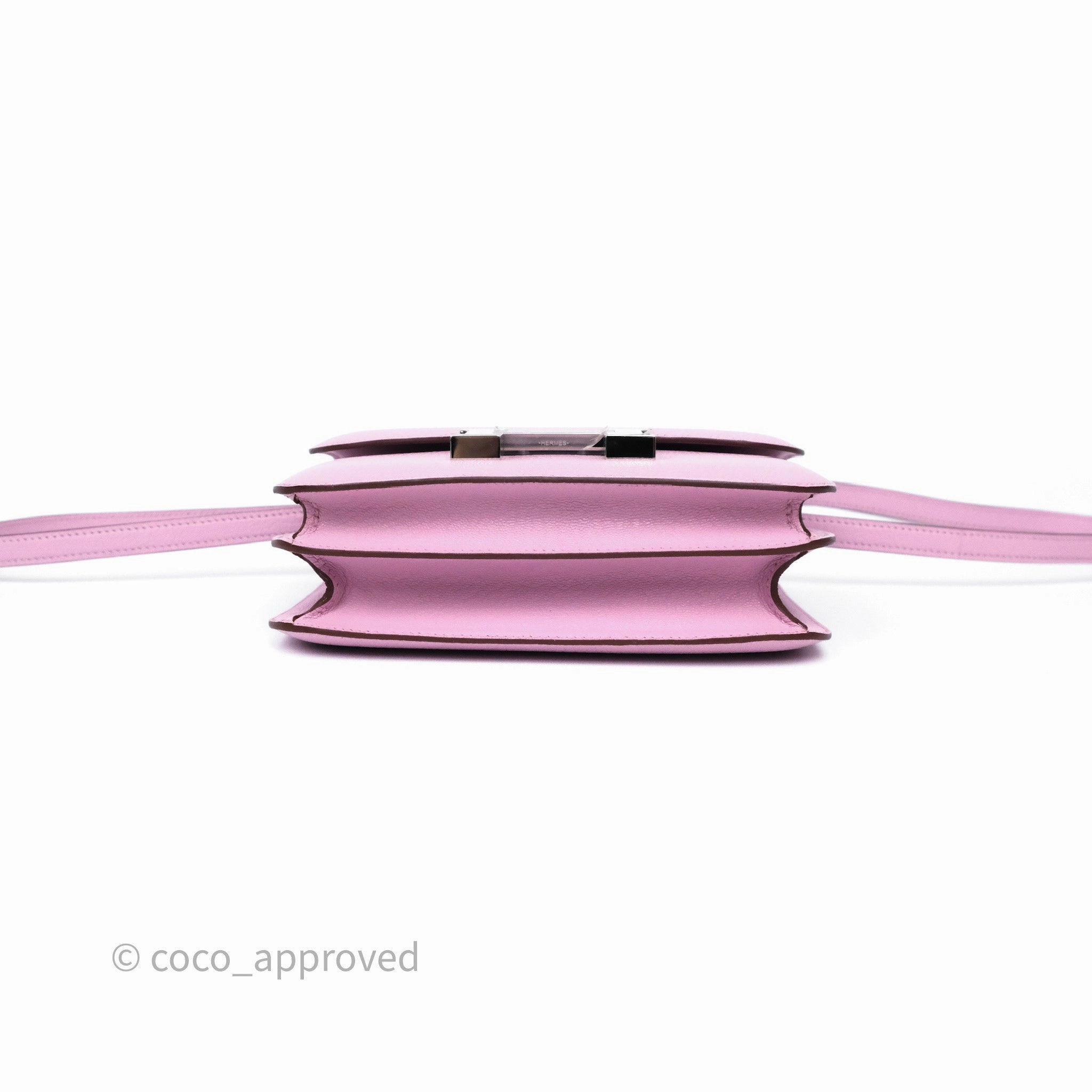 - DM/Email To Purchase - Herms Constance Mini 18cm Mauve Sylvestre X9 Chevre Mysore Palladium Hardware