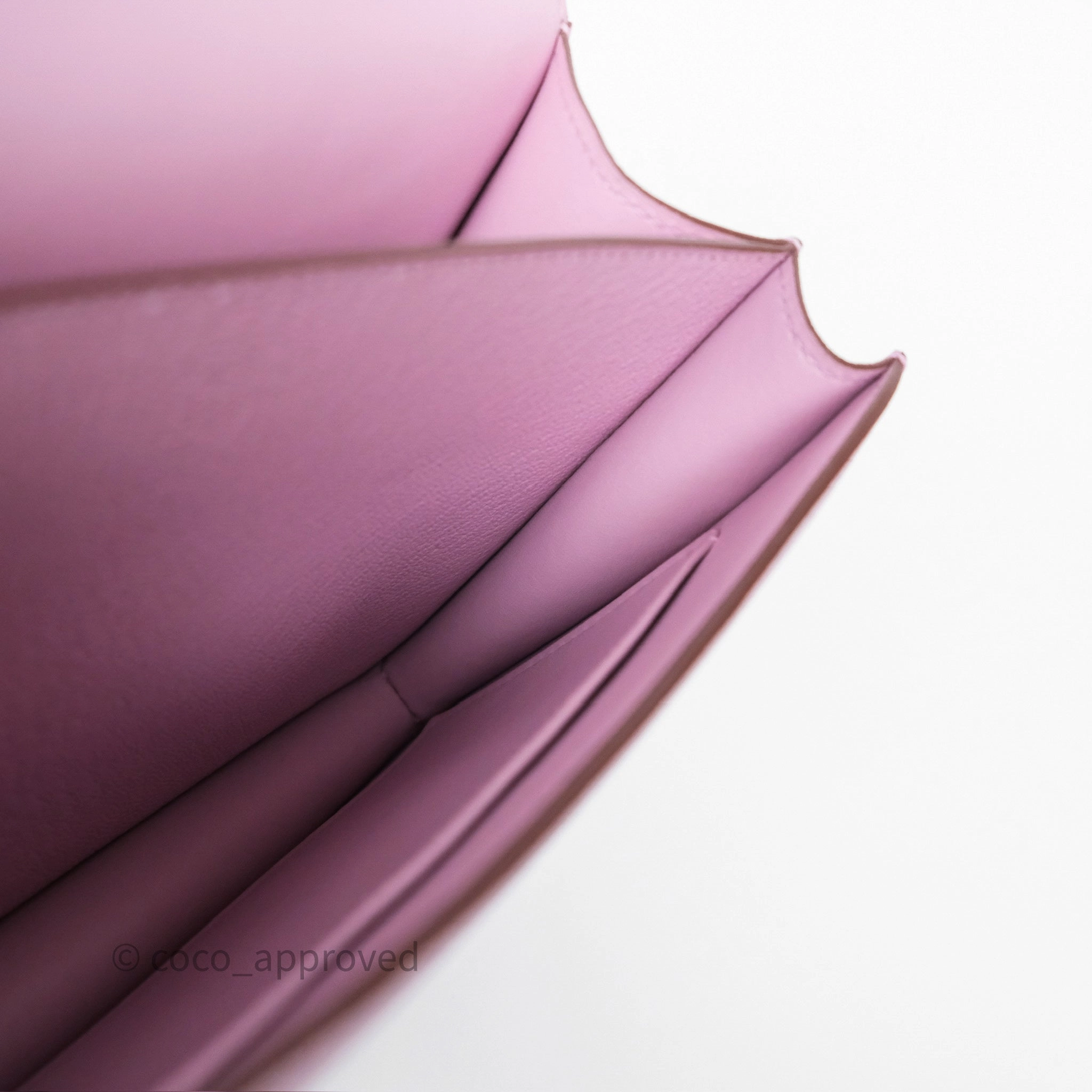 - DM/Email To Purchase - Herms Constance Mini 18cm Mauve Sylvestre X9 Chevre Mysore Palladium Hardware