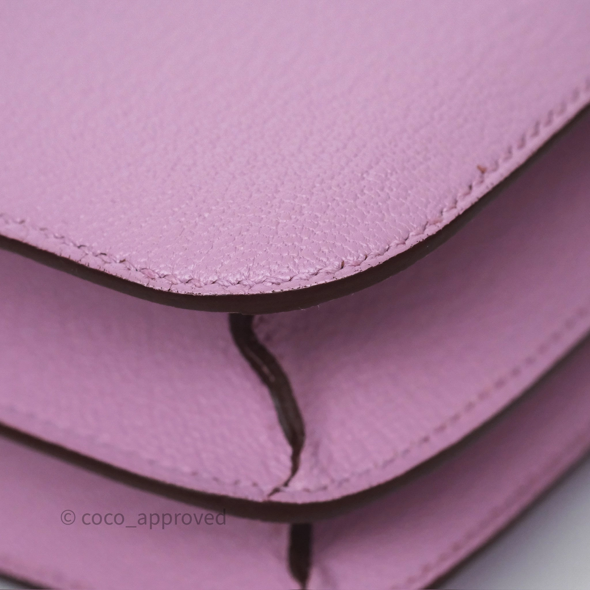 - DM/Email To Purchase - Herms Constance Mini 18cm Mauve Sylvestre X9 Chevre Mysore Palladium Hardware