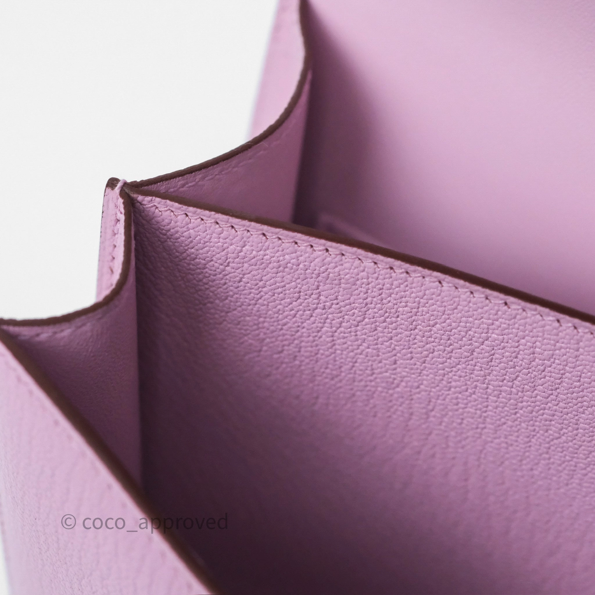 - DM/Email To Purchase - Herms Constance Mini 18cm Mauve Sylvestre X9 Chevre Mysore Palladium Hardware
