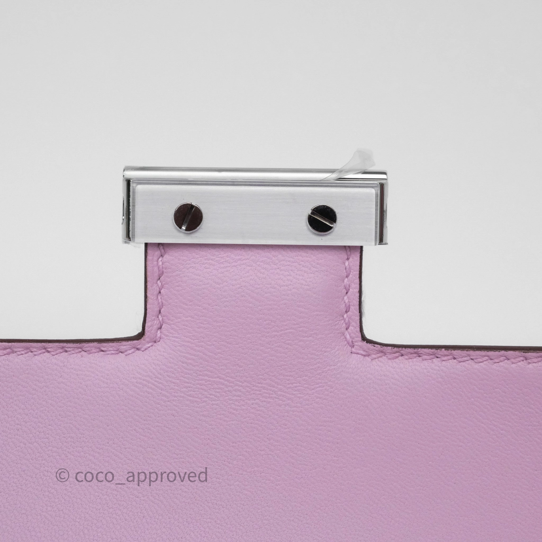 - DM/Email To Purchase - Herms Constance Mini 18cm Mauve Sylvestre X9 Chevre Mysore Palladium Hardware