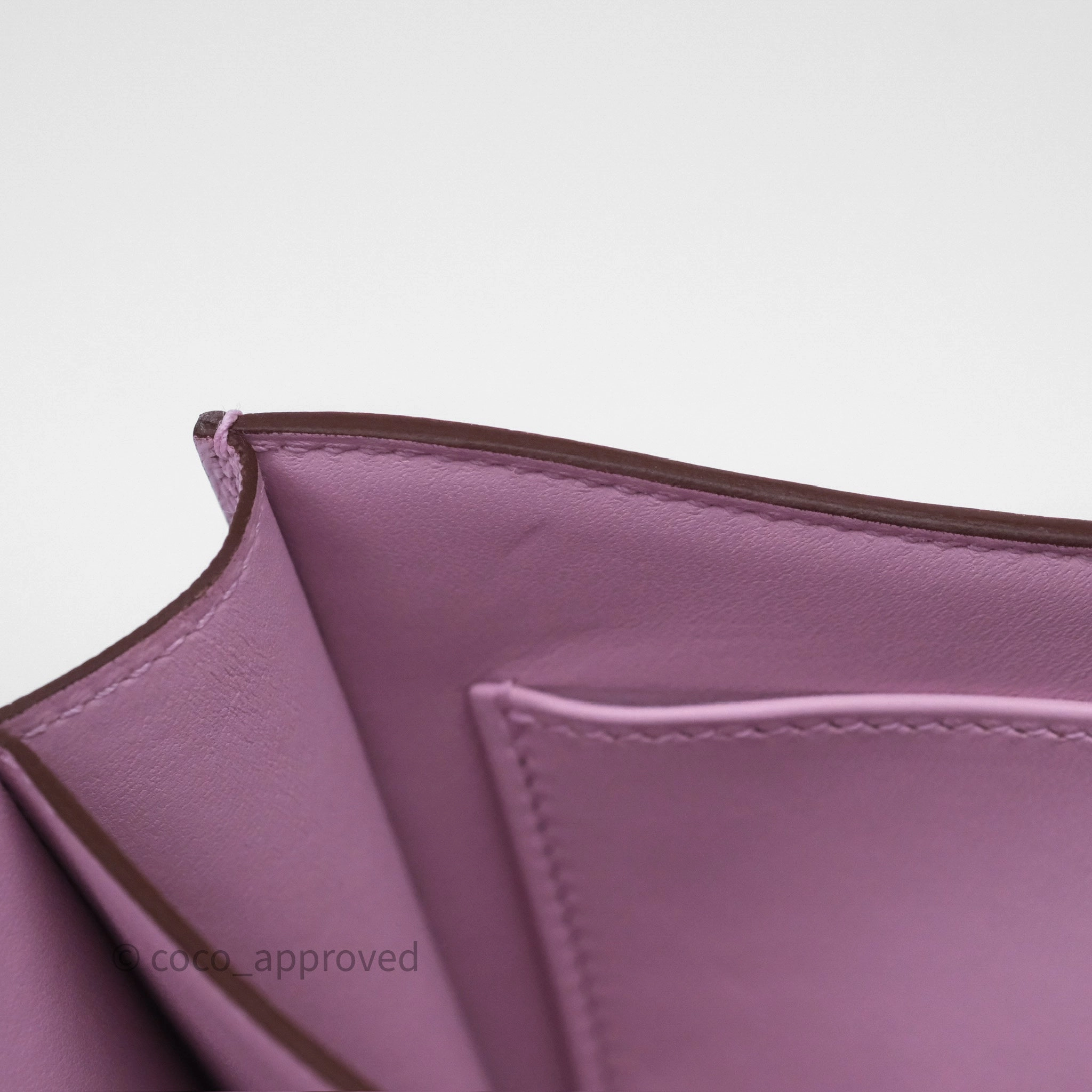 - DM/Email To Purchase - Herms Constance Mini 18cm Mauve Sylvestre X9 Chevre Mysore Palladium Hardware