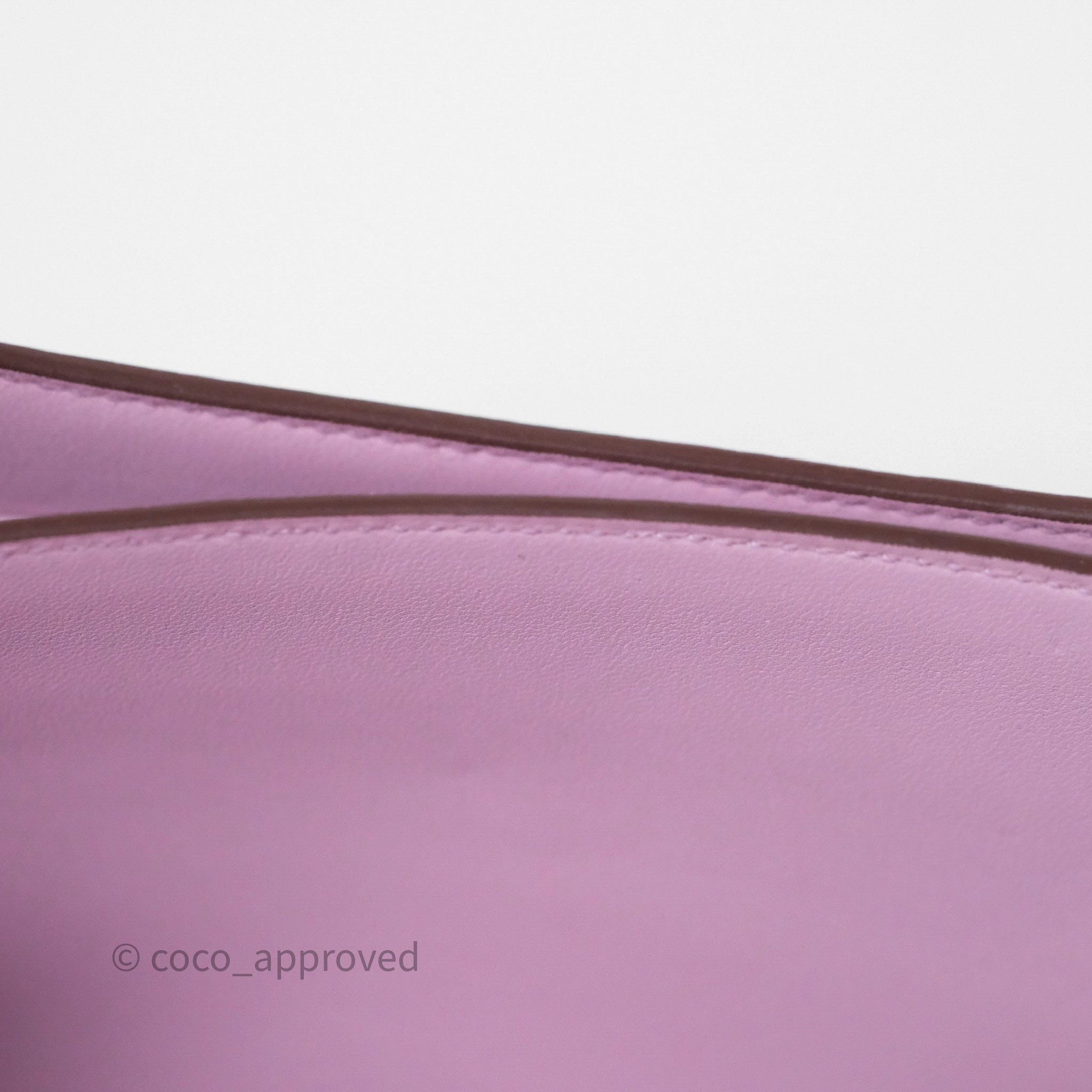 - DM/Email To Purchase - Herms Constance Mini 18cm Mauve Sylvestre X9 Chevre Mysore Palladium Hardware
