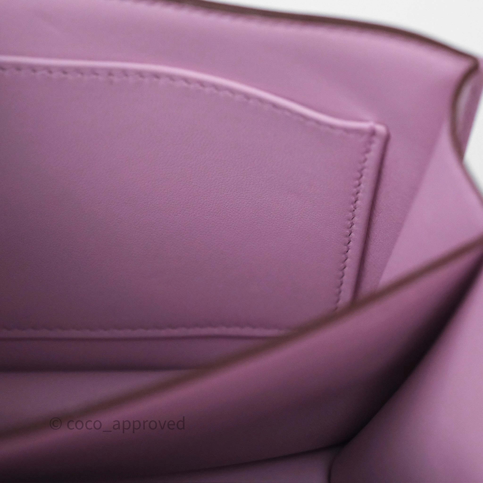 - DM/Email To Purchase - Herms Constance Mini 18cm Mauve Sylvestre X9 Chevre Mysore Palladium Hardware