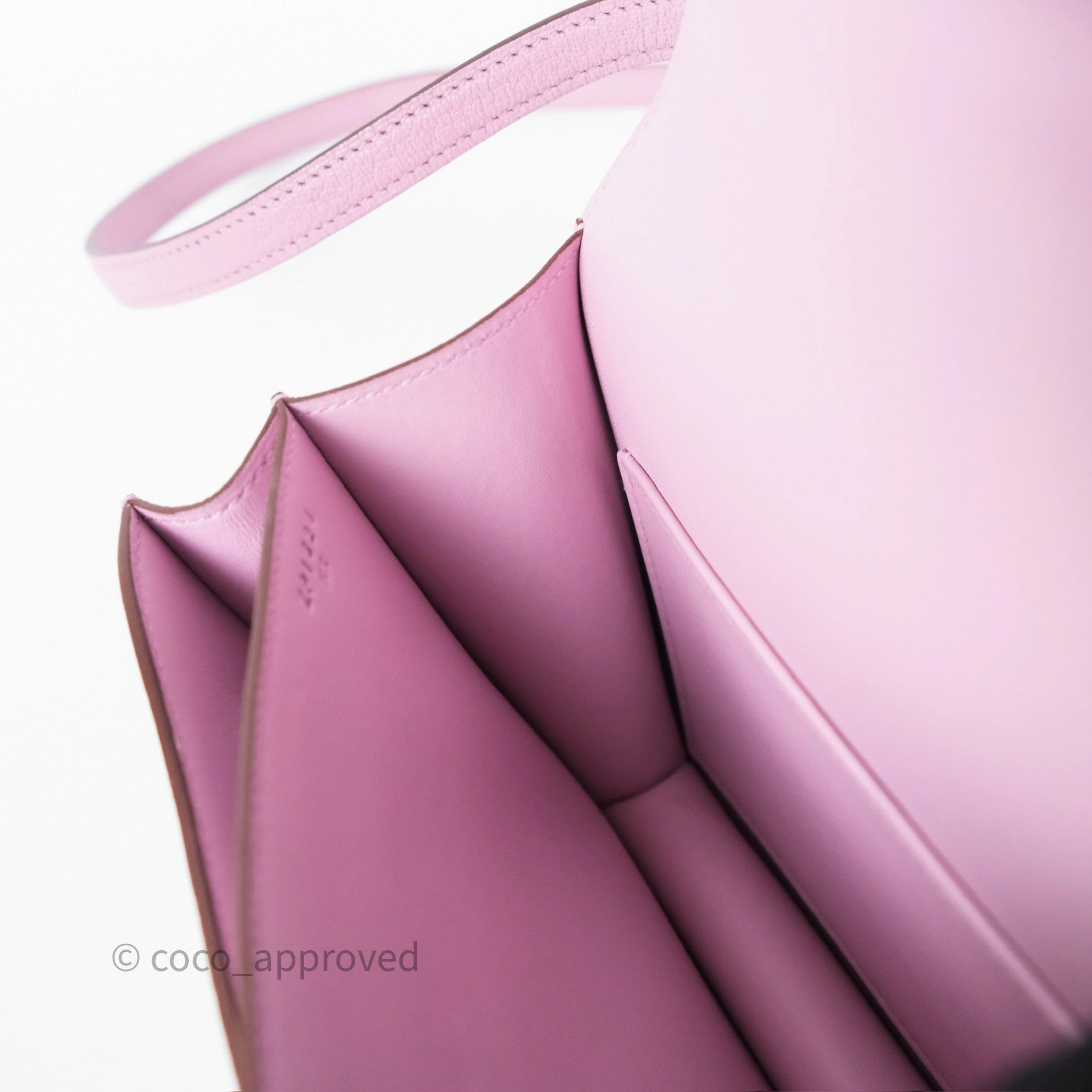 - DM/Email To Purchase - Herms Constance Mini 18cm Mauve Sylvestre X9 Chevre Mysore Palladium Hardware