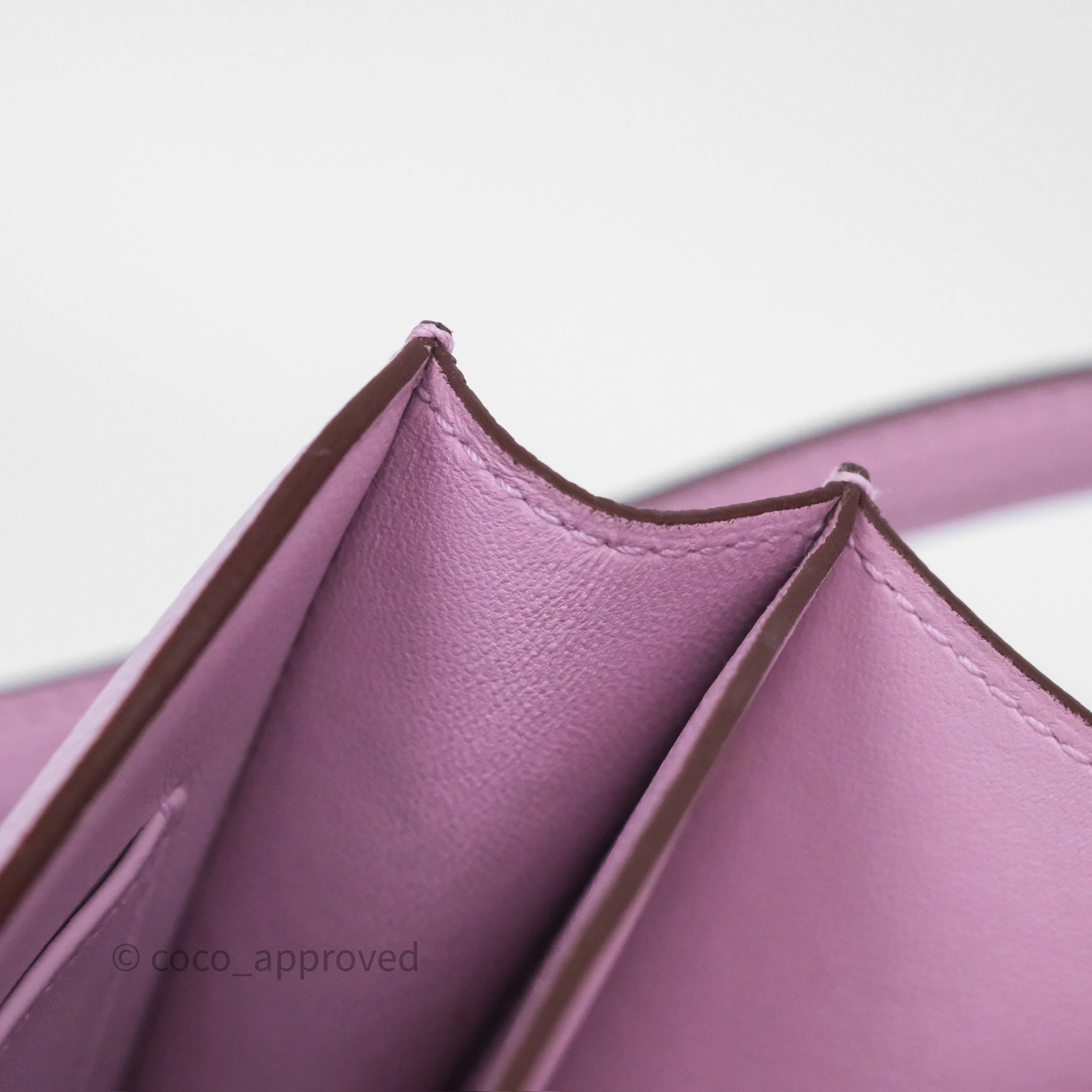 - DM/Email To Purchase - Herms Constance Mini 18cm Mauve Sylvestre X9 Chevre Mysore Palladium Hardware