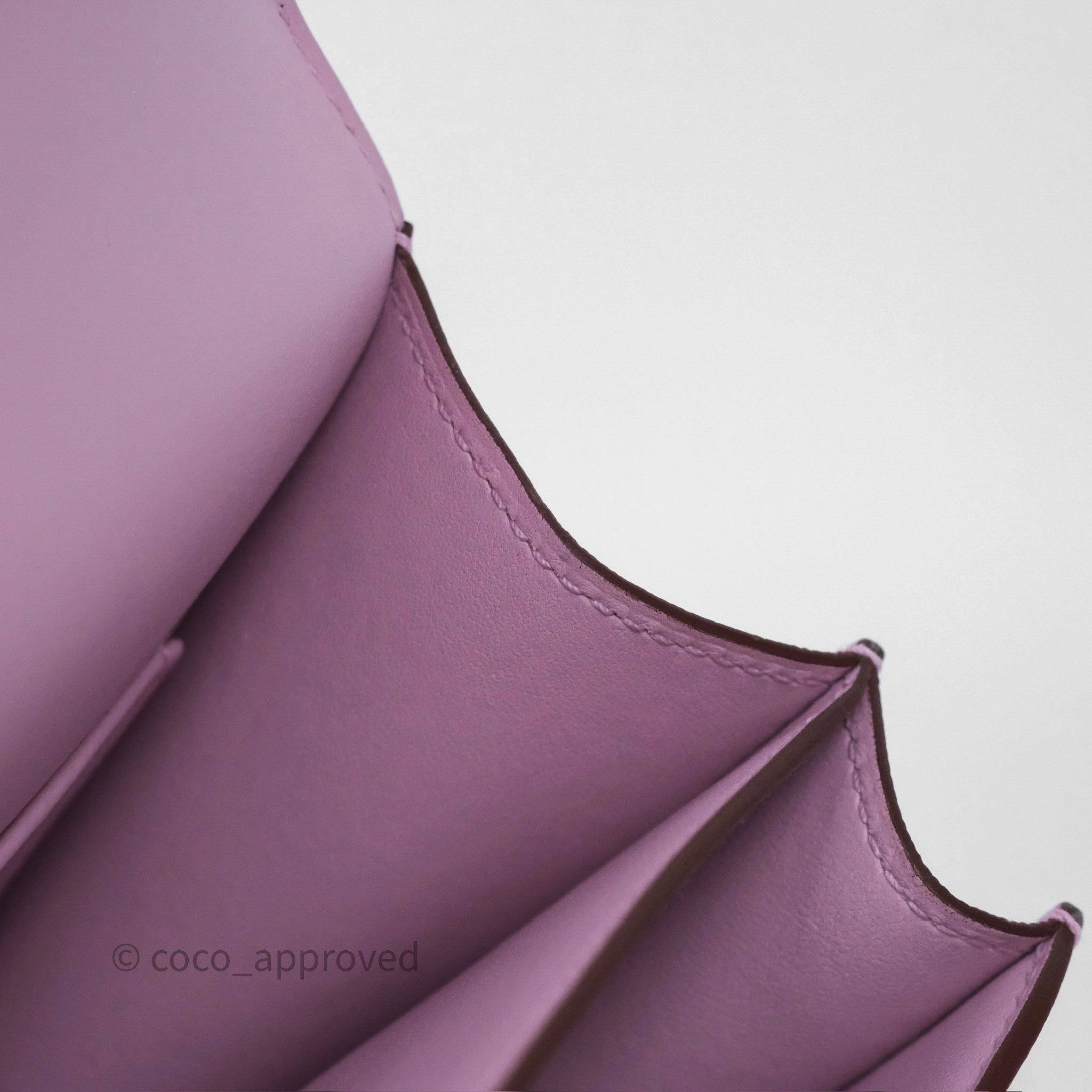 - DM/Email To Purchase - Herms Constance Mini 18cm Mauve Sylvestre X9 Chevre Mysore Palladium Hardware