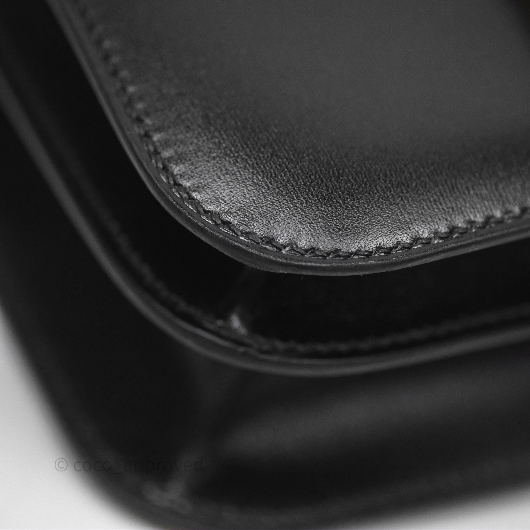 - DM/Email To Purchase - Herms Constance Mini 18cm Mirror Black Noir 89 Box Leather Gold Hardware